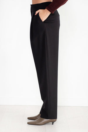 proenza schouler - Wool Stretch Suiting Trousers, Black