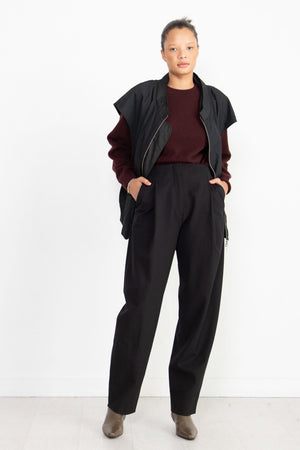 proenza schouler - Wool Stretch Suiting Trousers, Black