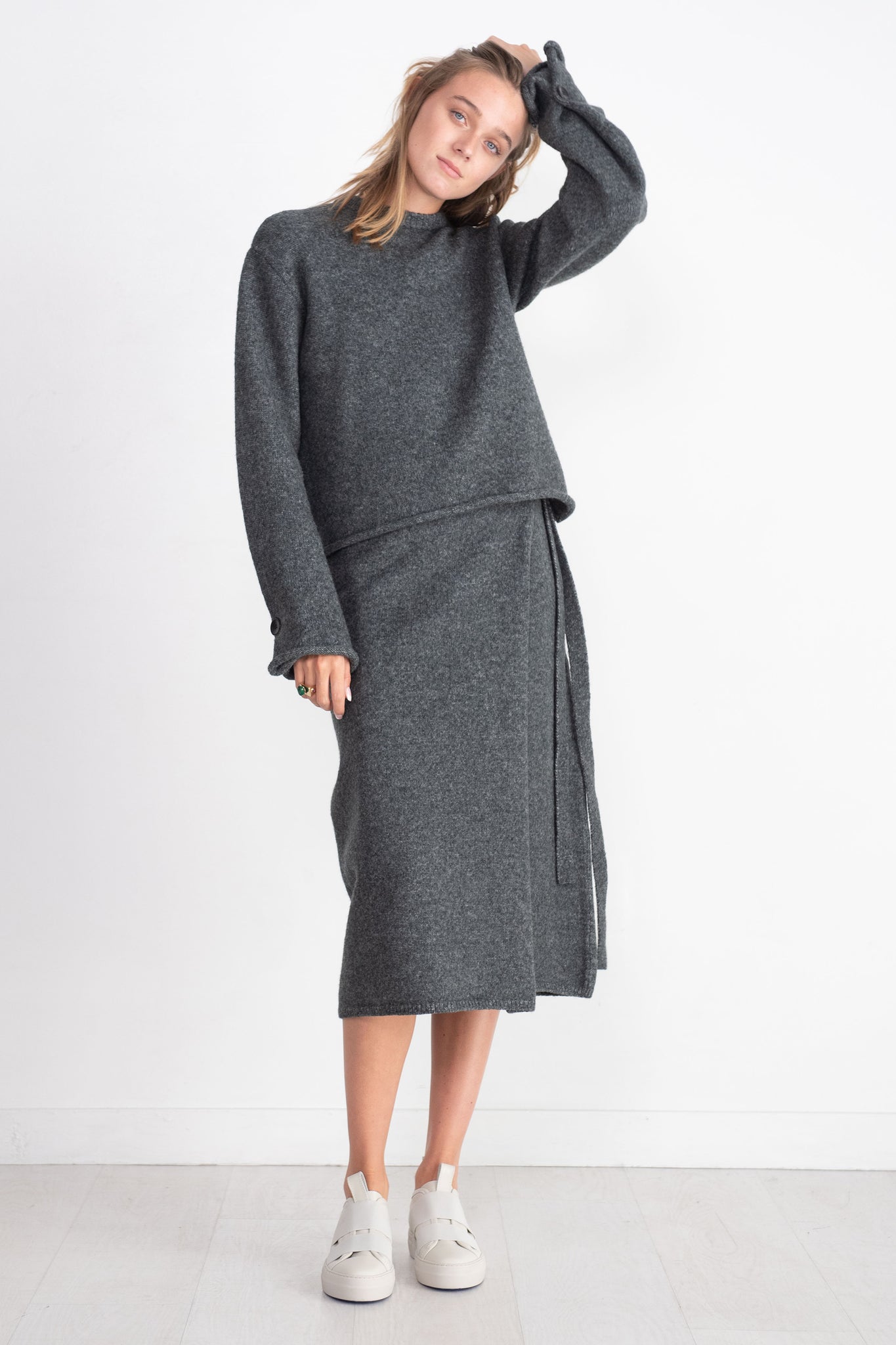 Proenza Schouler White Label - Zadie Wrap Skirt, Grey Melange
