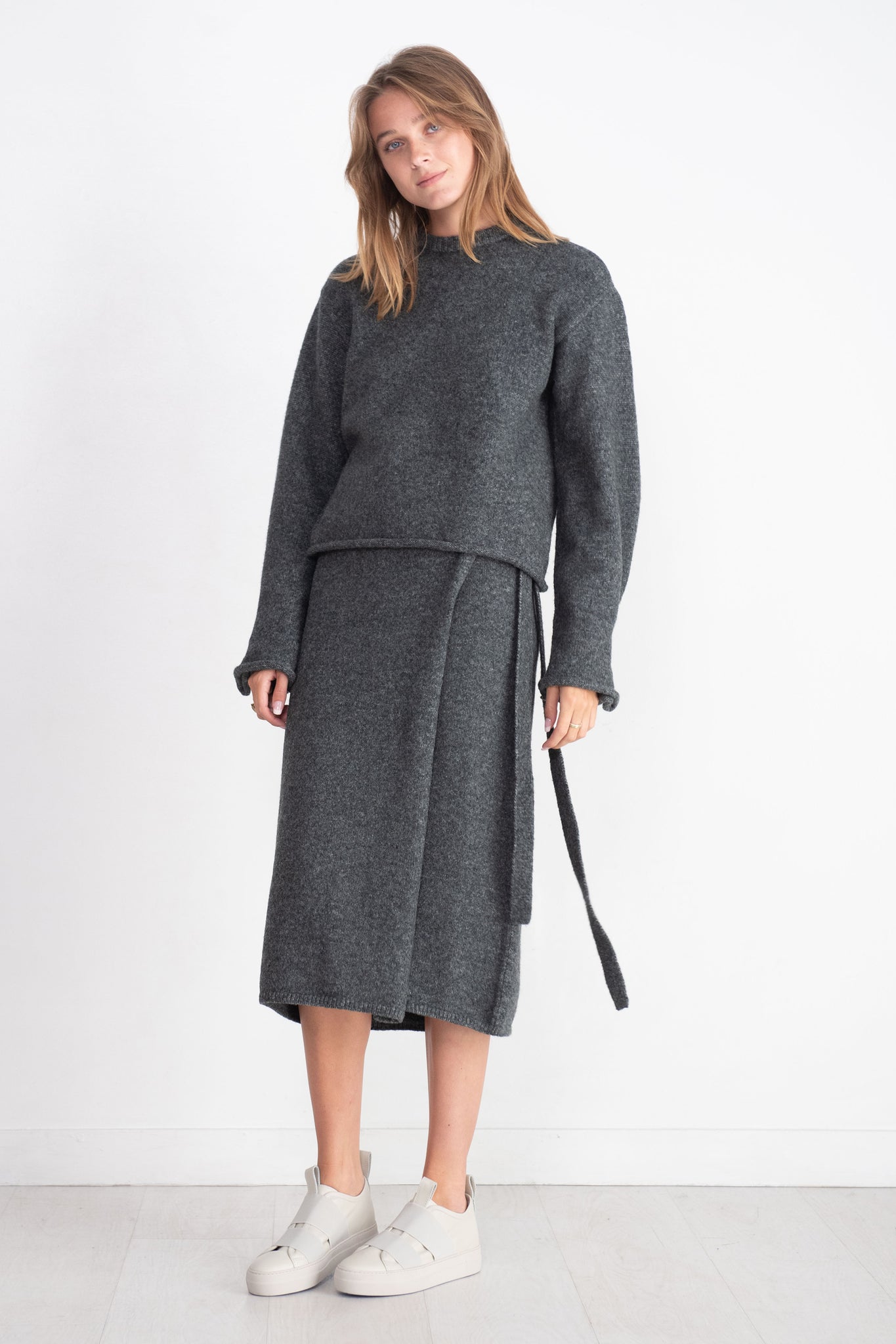 Proenza Schouler White Label - Zadie Wrap Skirt, Grey Melange