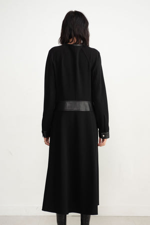proenza schouler - Matte Viscose Crepe Zip Dress, Black