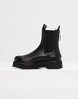 Single Stack Chelsea Boots, Black