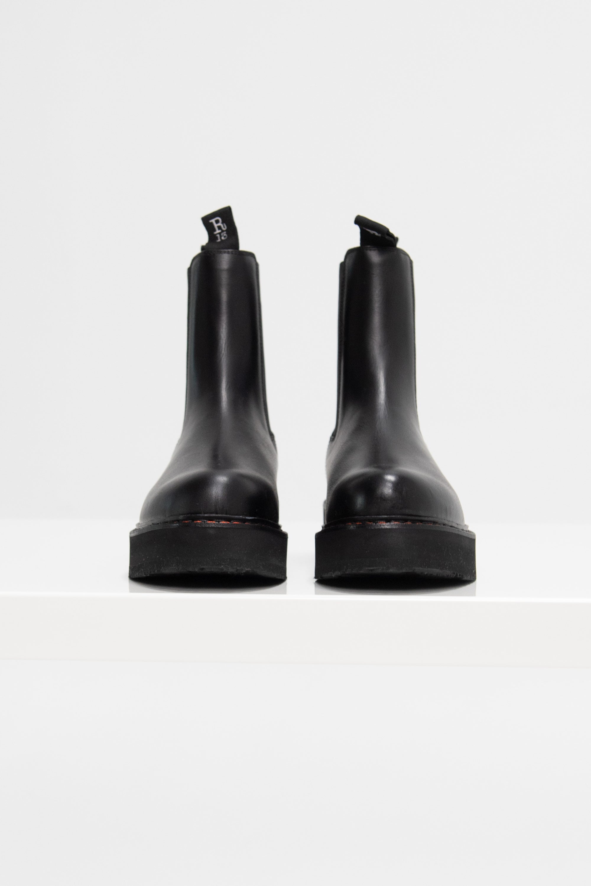 Single Stack Chelsea Boots, Black