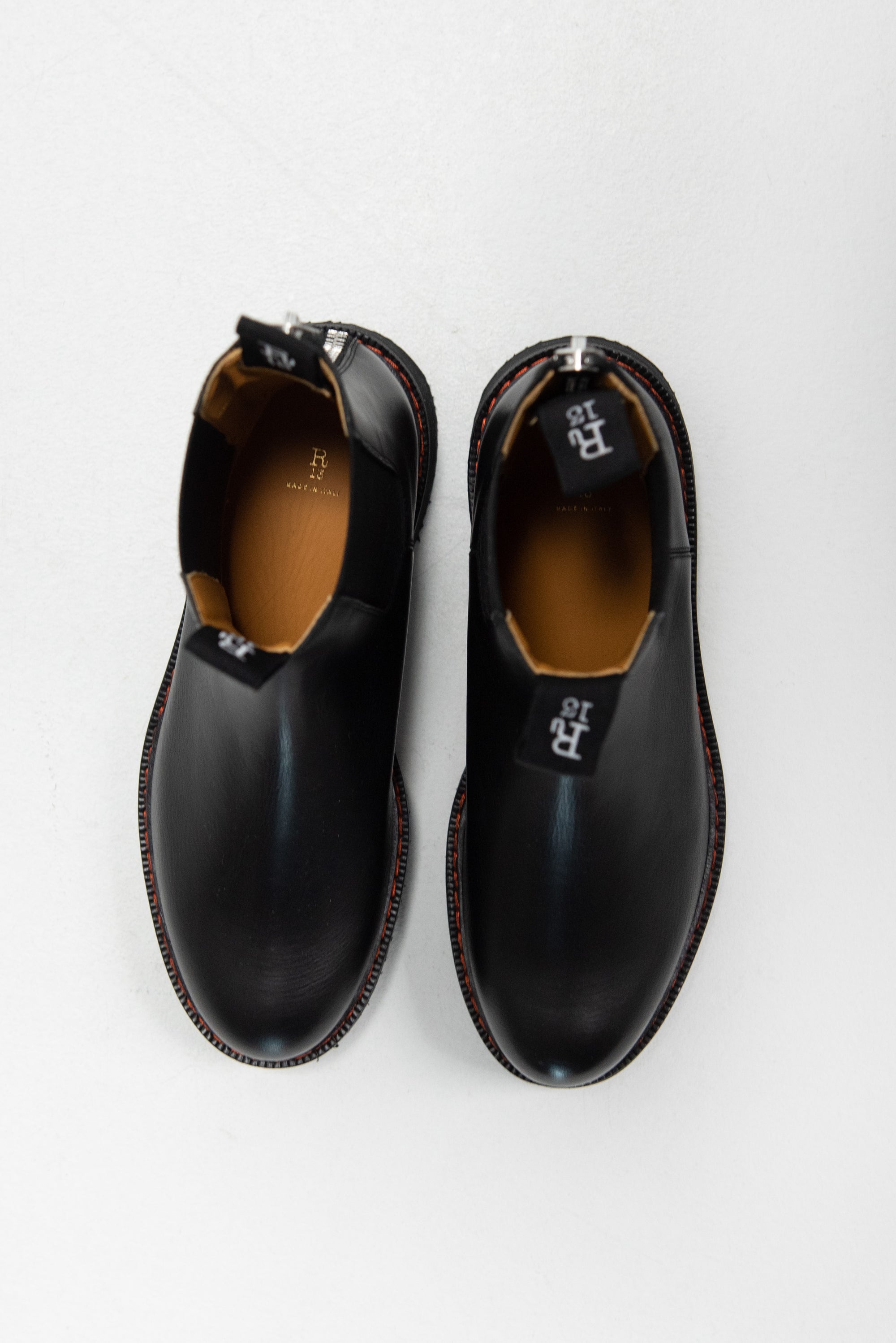Single Stack Chelsea Boots, Black