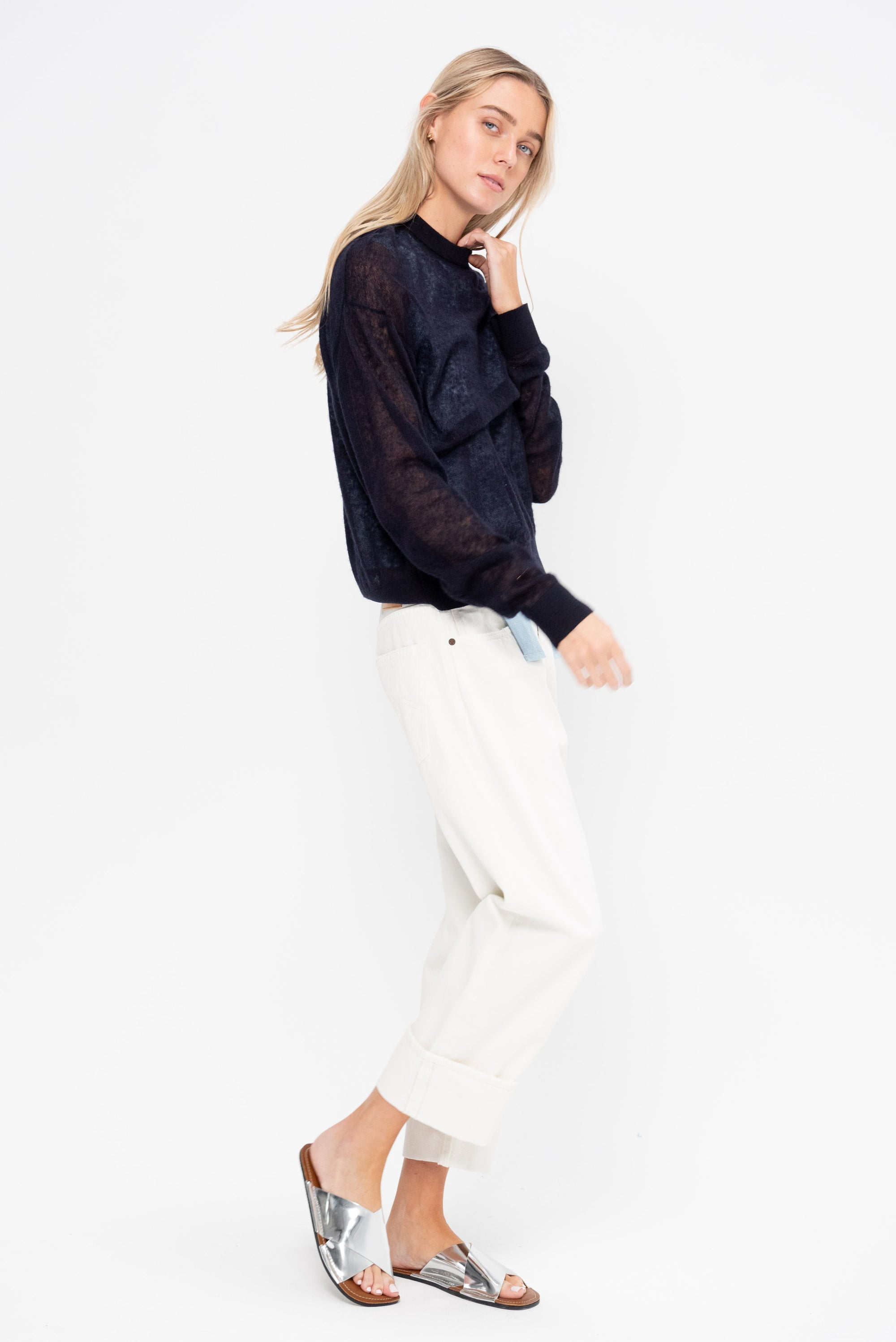 Cuffed X-bf Jean,  White Selvedge