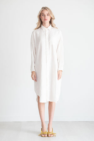 R13 - Jumbo Shirtdress, White