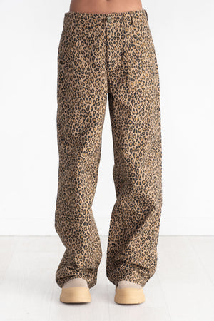 R13 - Wide Leg Utility Pant, Leopard