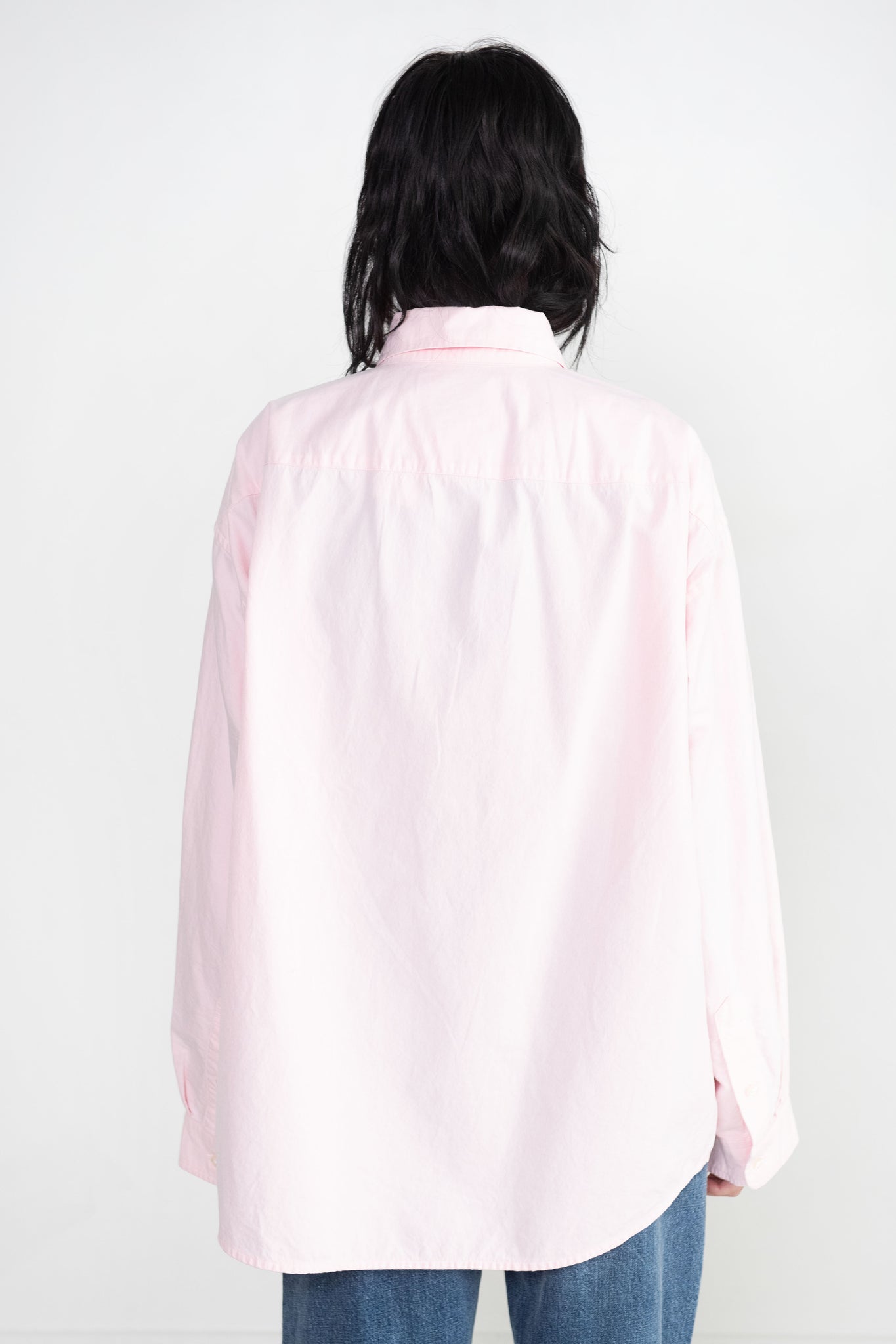 R13 - Long Sleeve Seamless Button-Up Shirt, Light Pink