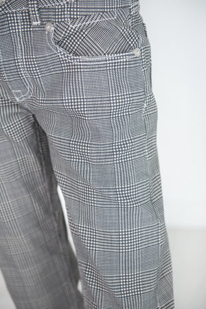 R13 - Boy Straight, Printed Glen Plaid