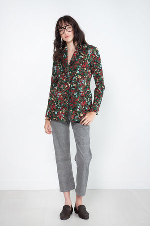 R13 - Boy Straight, Printed Glen Plaid