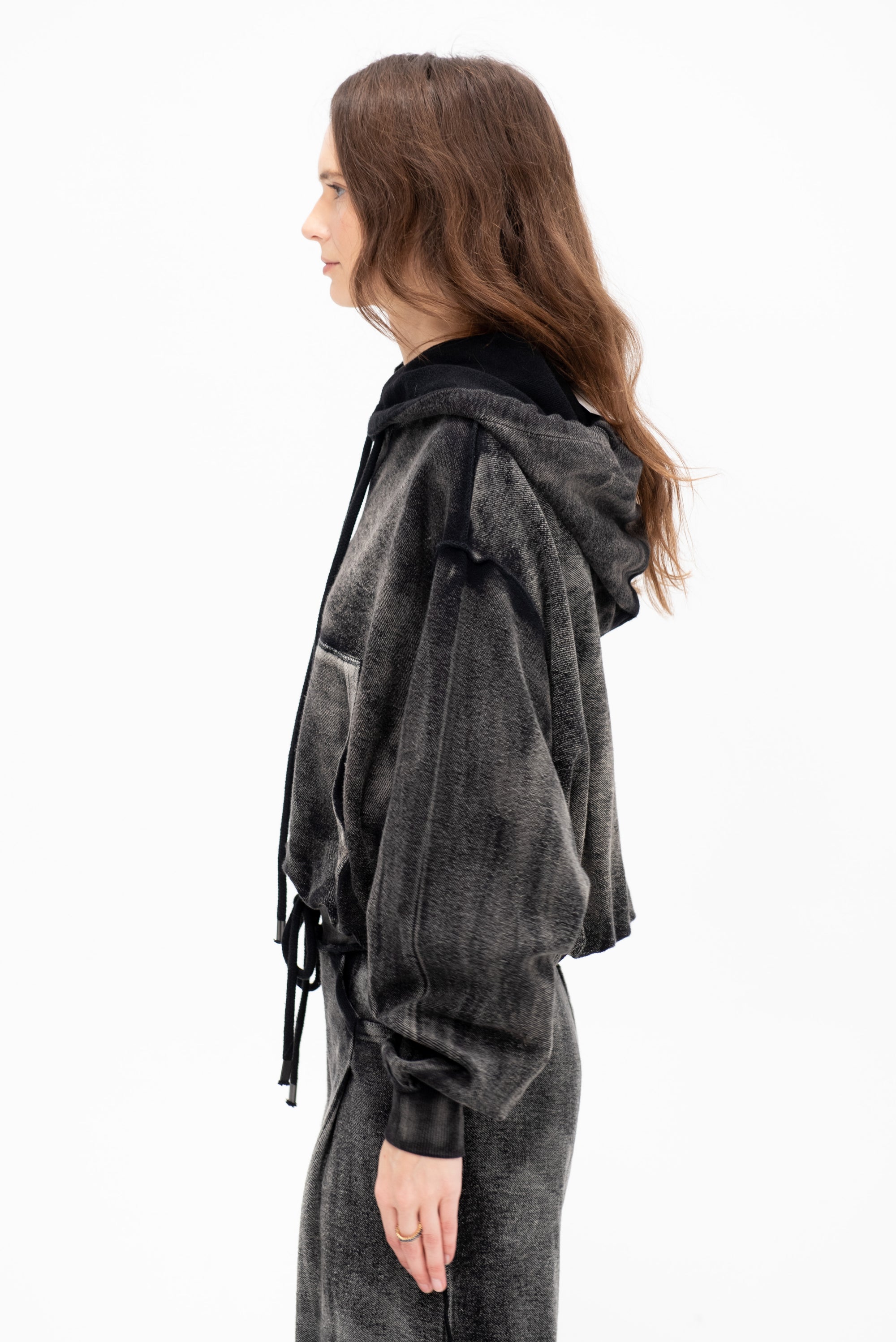 Balloon Popover Hoodie, Washed Black