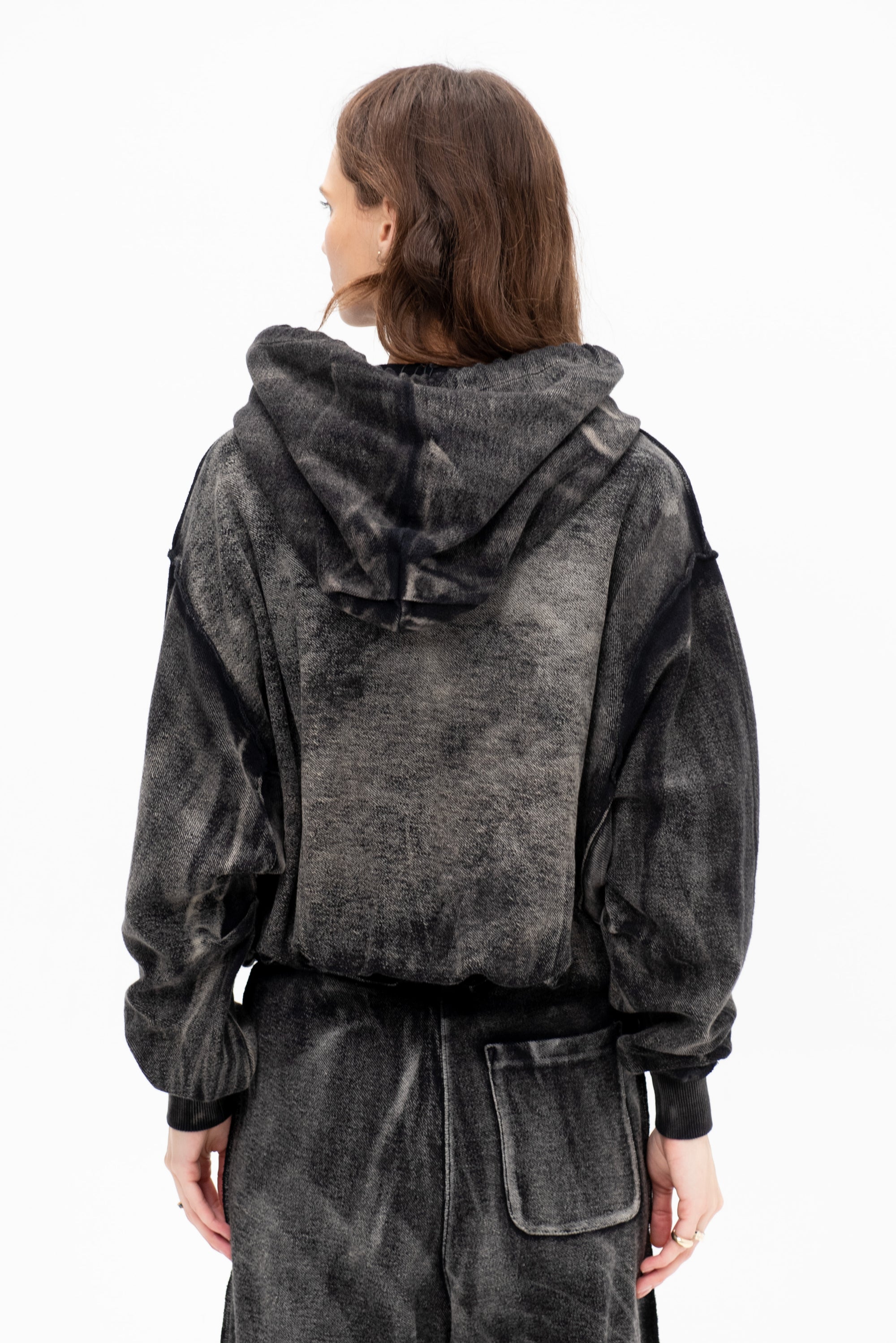Balloon Popover Hoodie, Washed Black