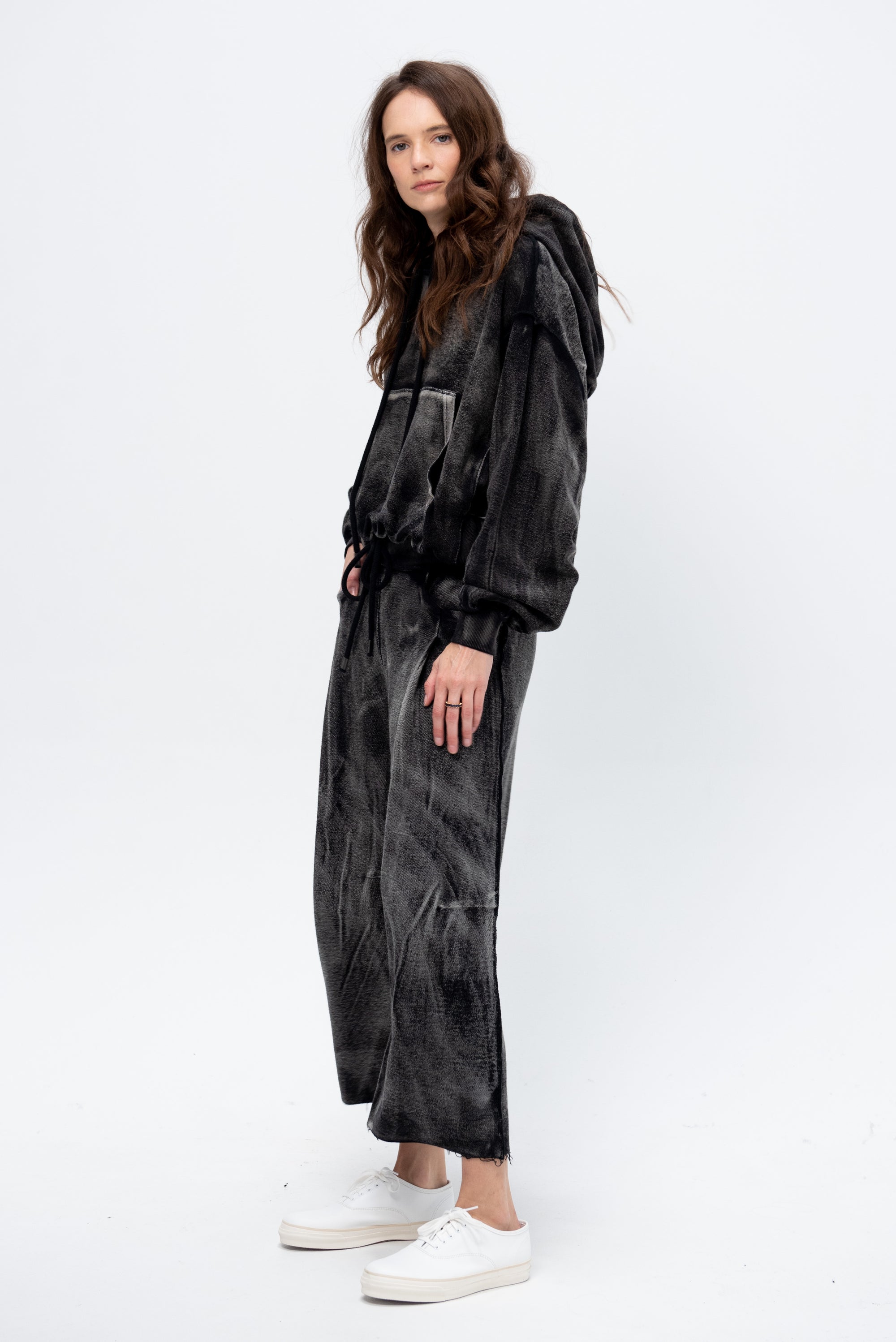 Balloon Popover Hoodie, Washed Black
