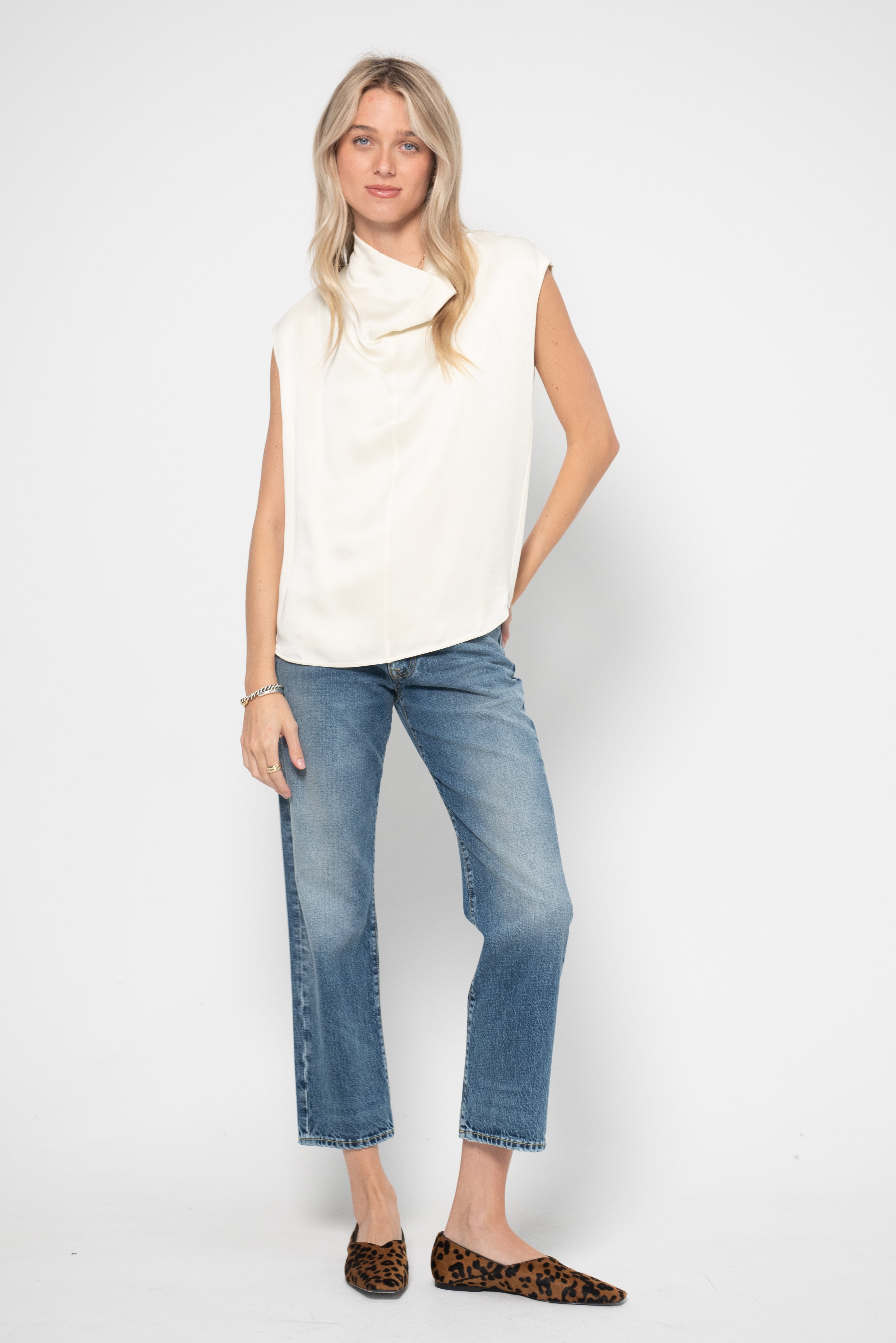 【R13】ボーイフレンド・ジーン CUFFED X-BOYFRIEND JEAN - ASPEN SELVEDGE BLUE - R13