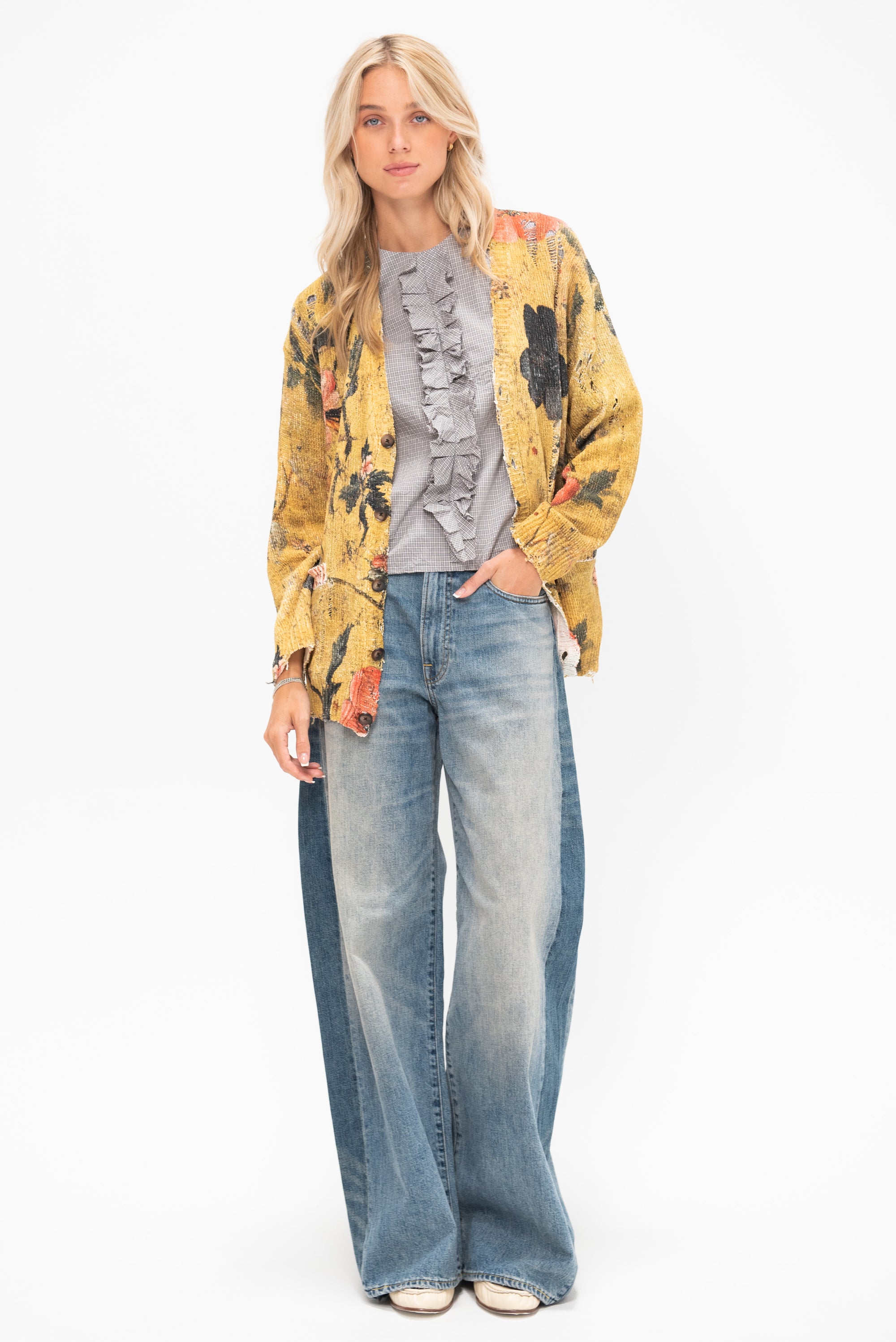 Insert D&#39;arcy Loose Jean, Vintage Indigo Colorblock