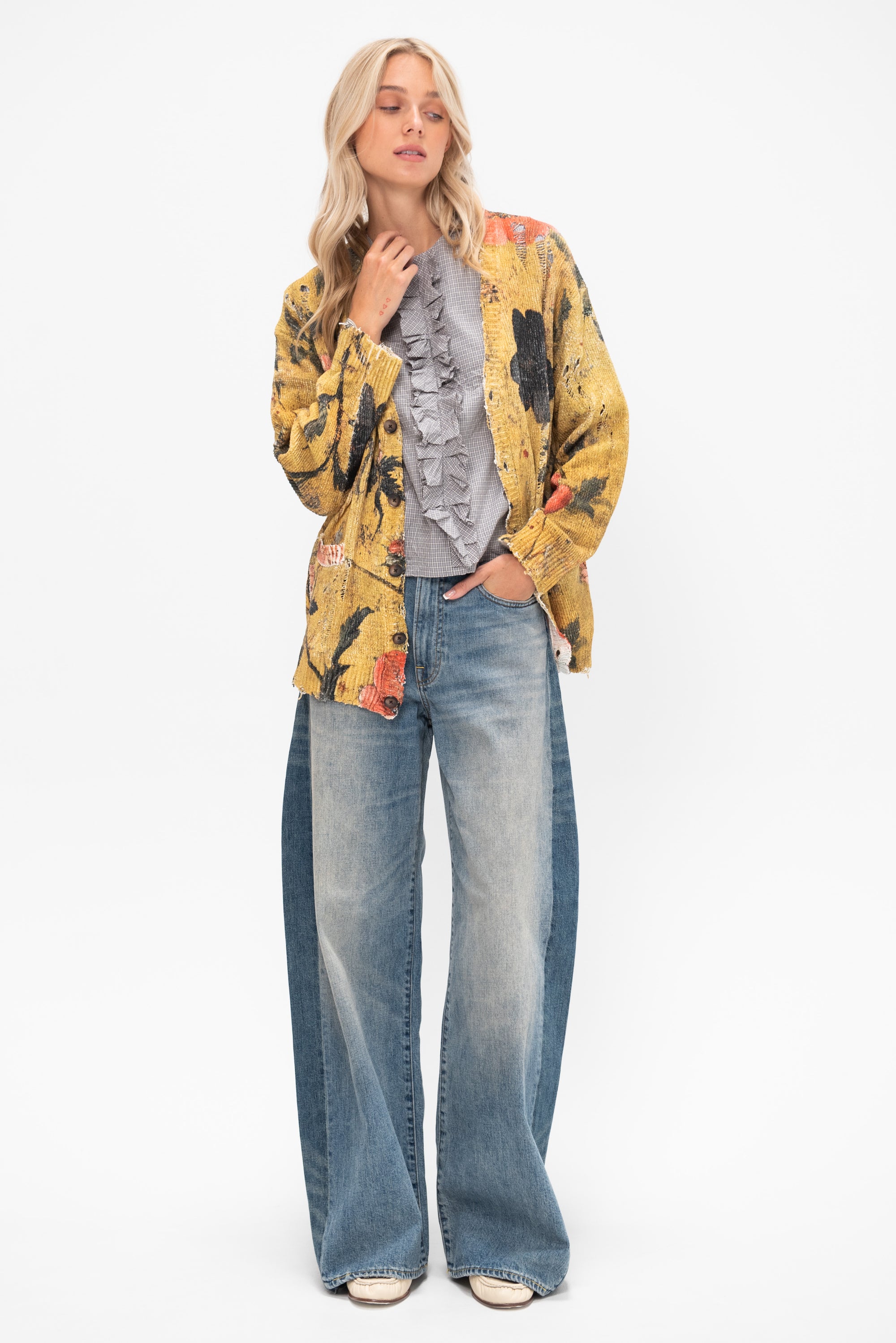 Insert D&#39;arcy Loose Jean, Vintage Indigo Colorblock