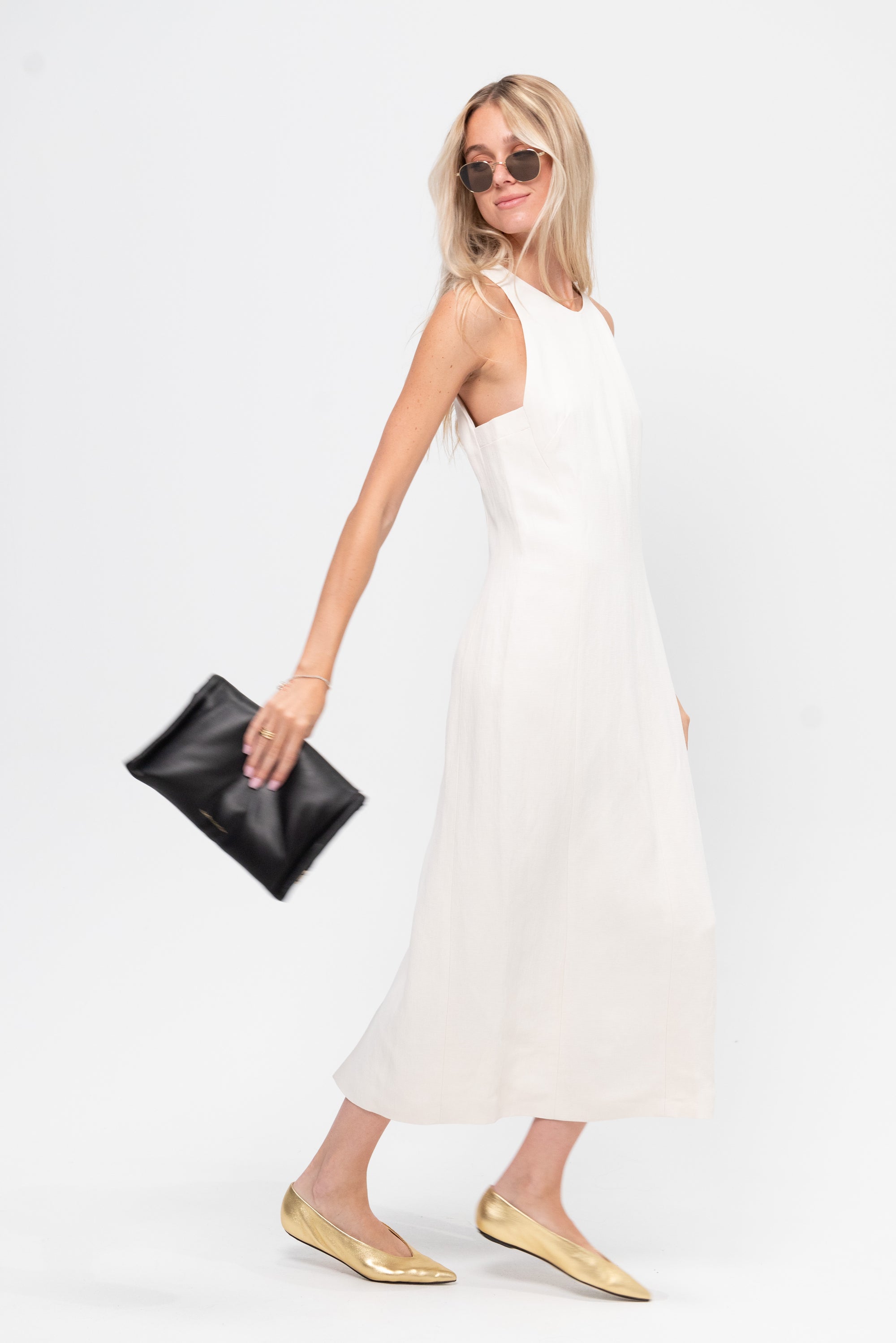 Damon Dress, Cream