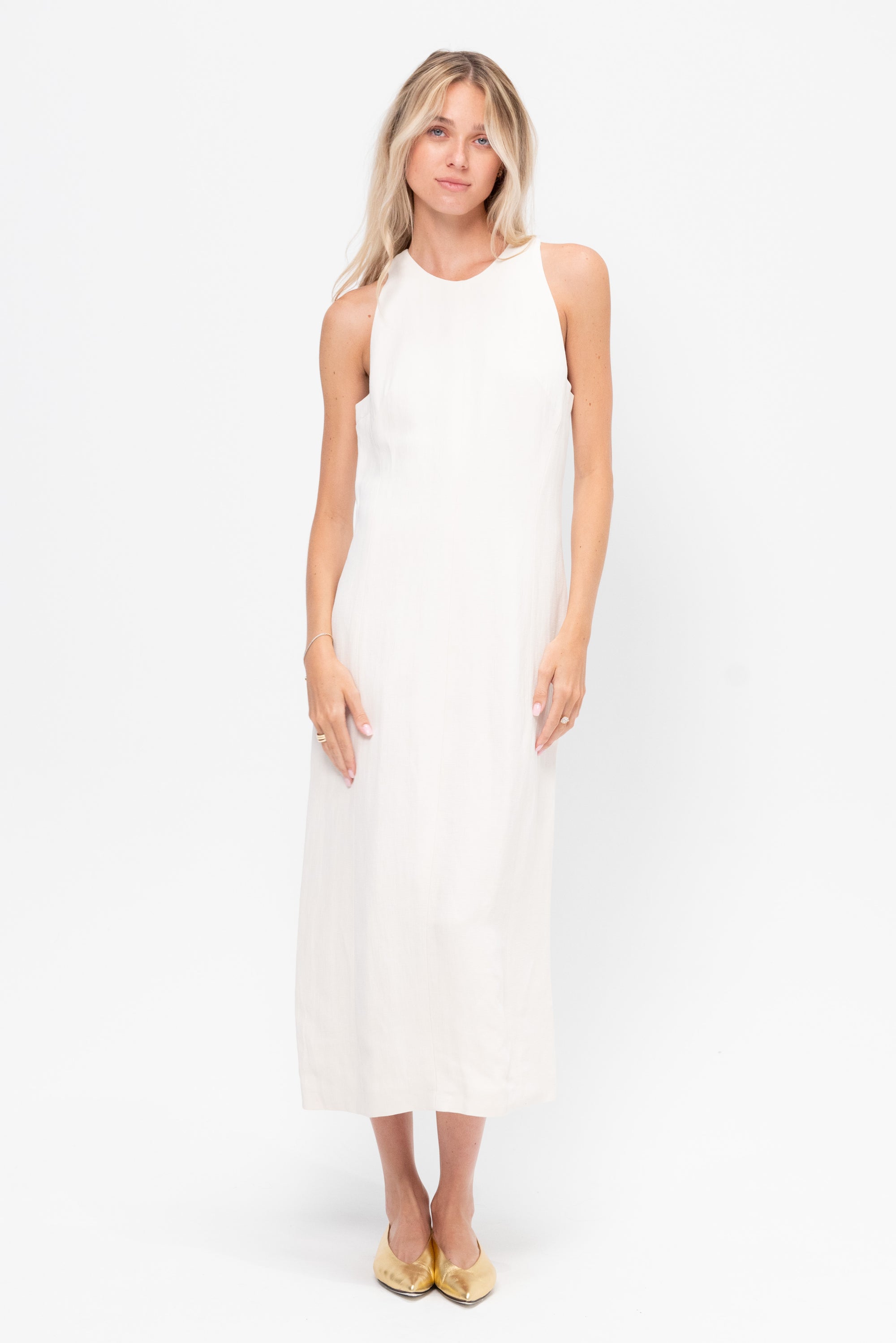 Damon Dress, Cream