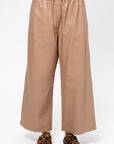 Elizabeth - Leather Culotte, Mocha