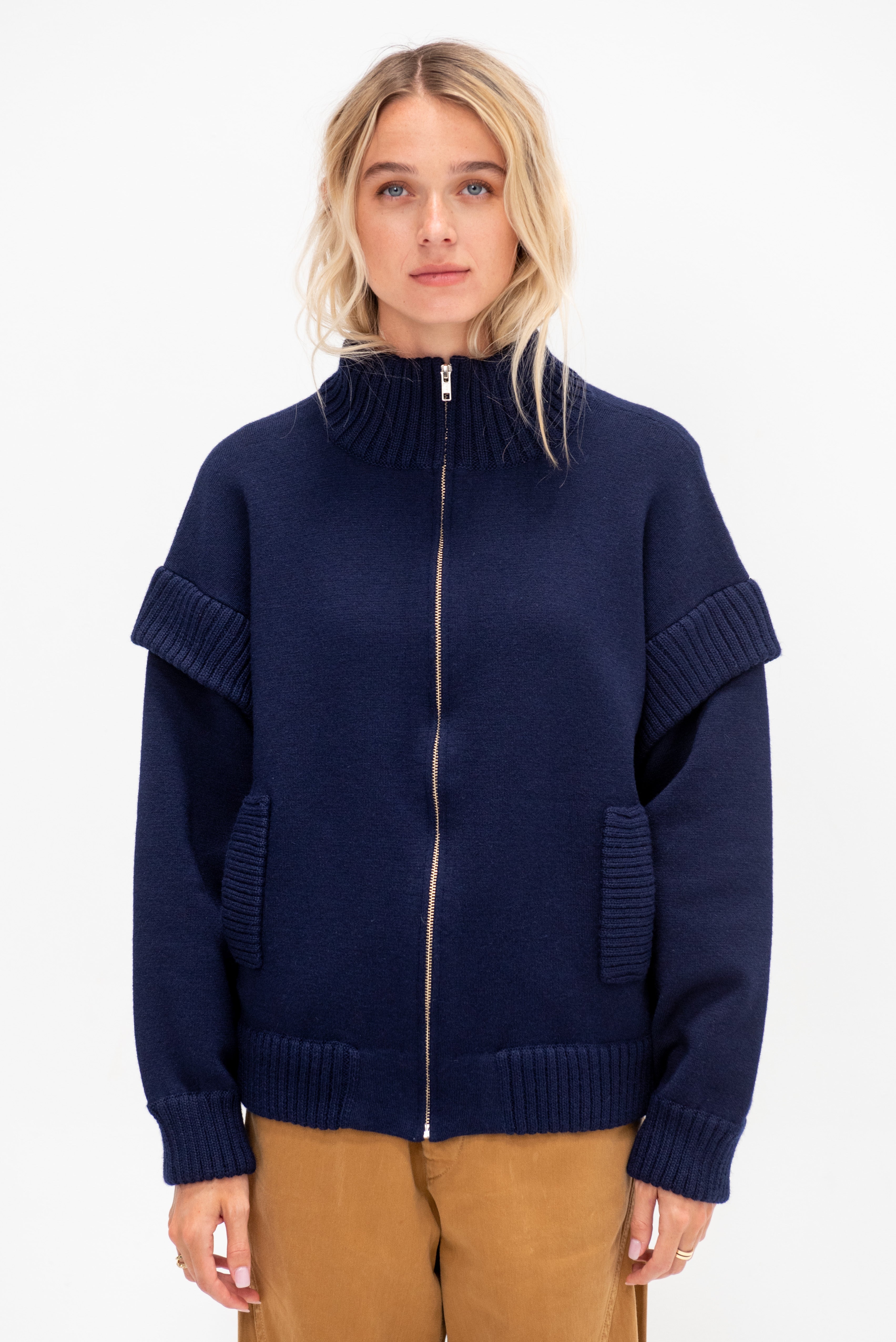 Rachel Comey Overs Jacket, Navy – Kick Pleat