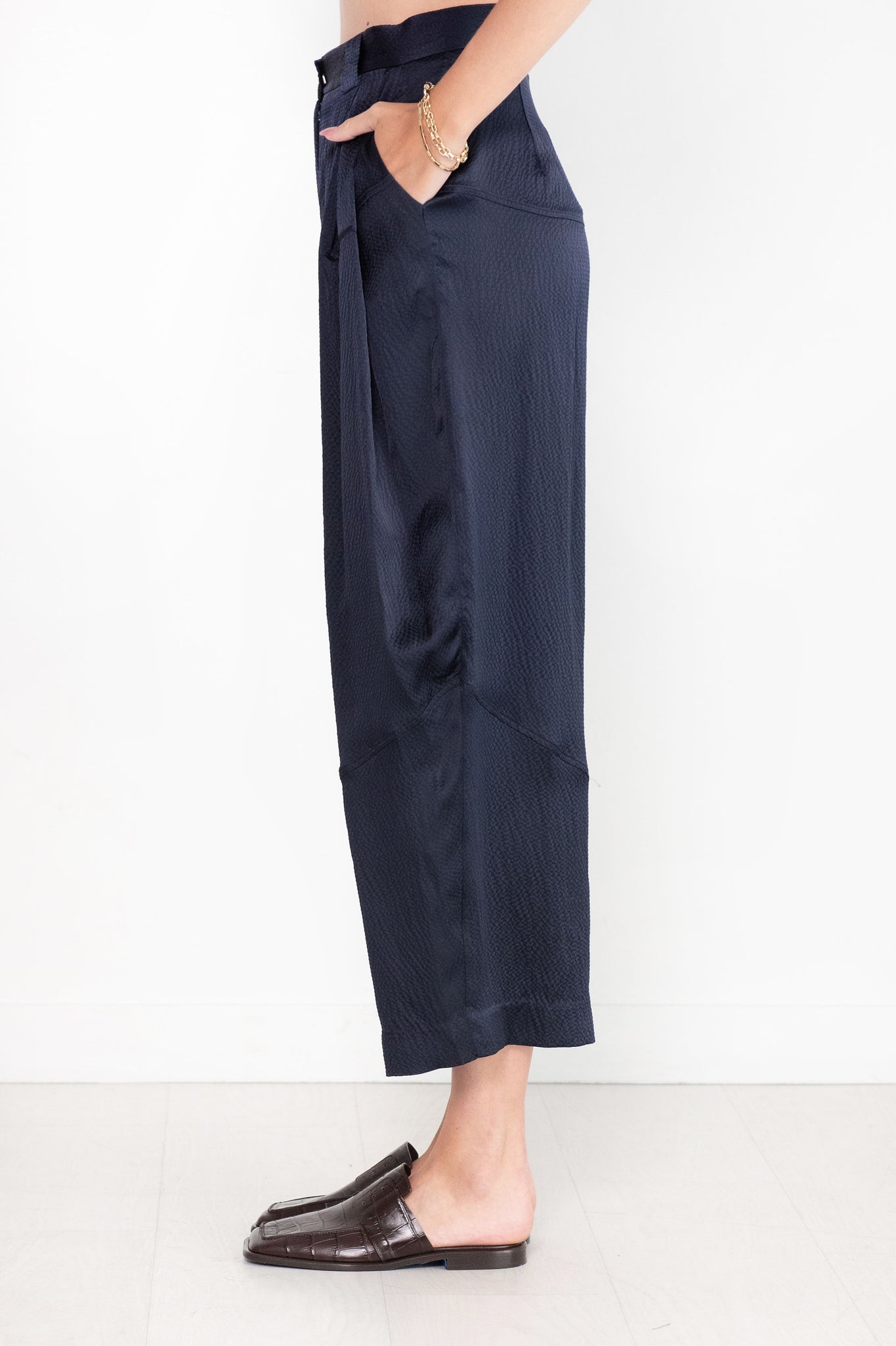 RACHEL COMEY - Cropped Divide Pant, Navy