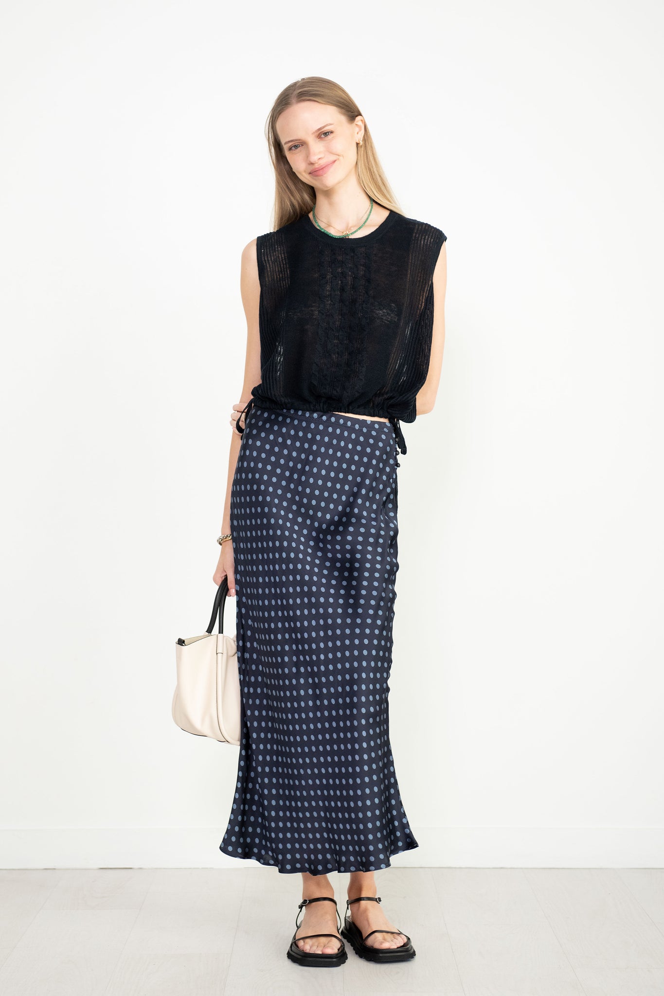 RACHEL COMEY - Glass Skirt, Navy