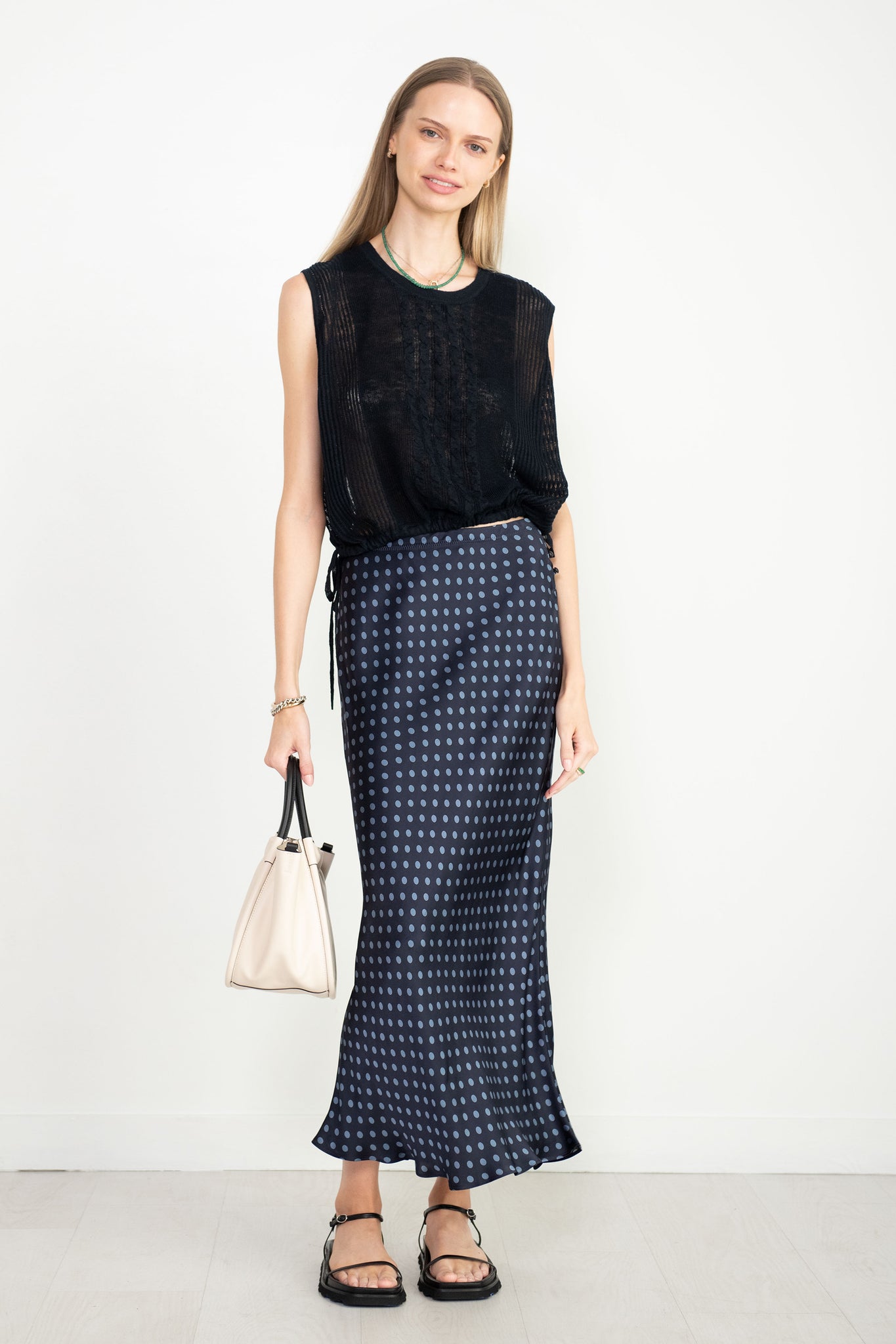 RACHEL COMEY - Glass Skirt, Navy