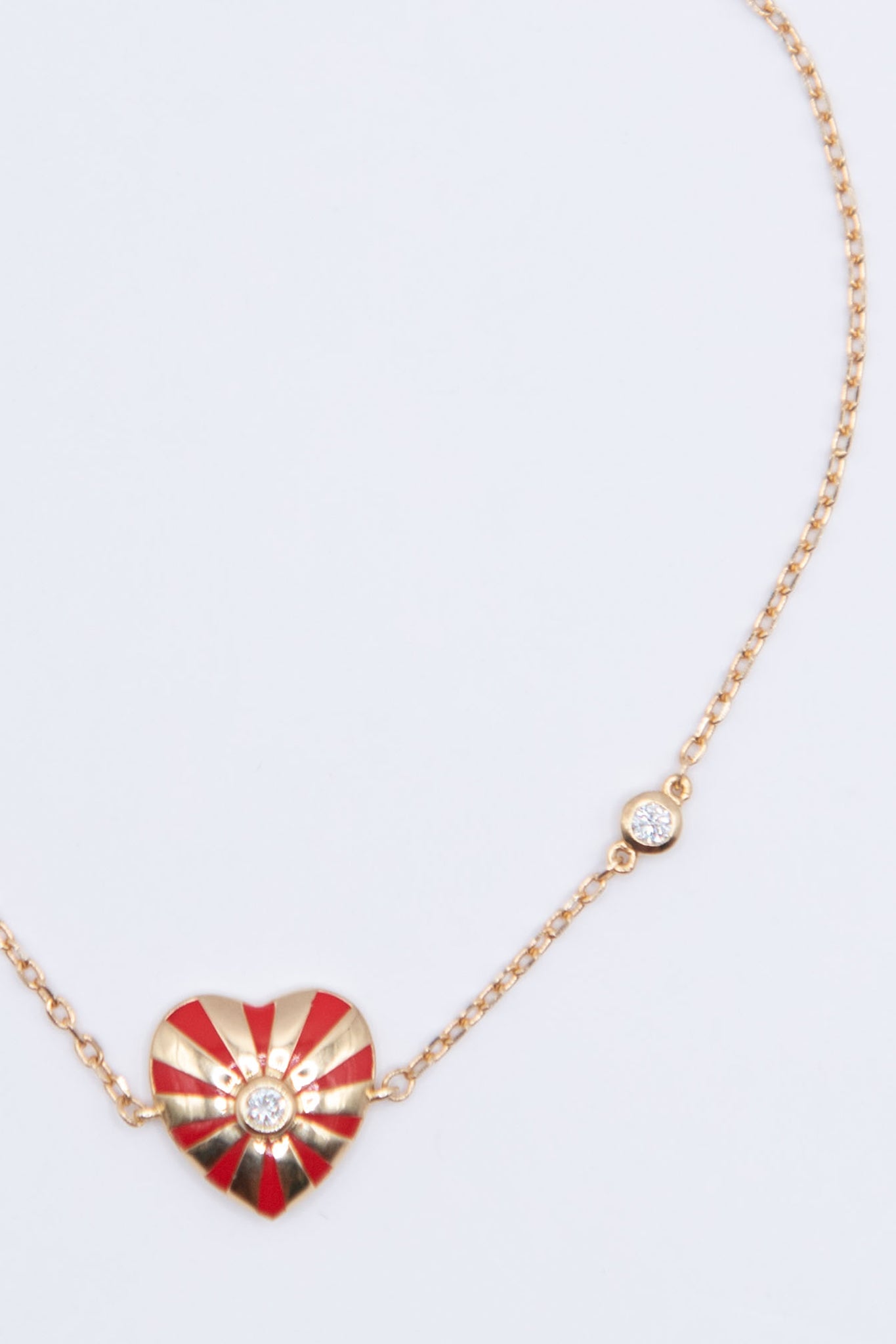JOANNA DAHDAH - Mini Mila Heart Bracelet, Red