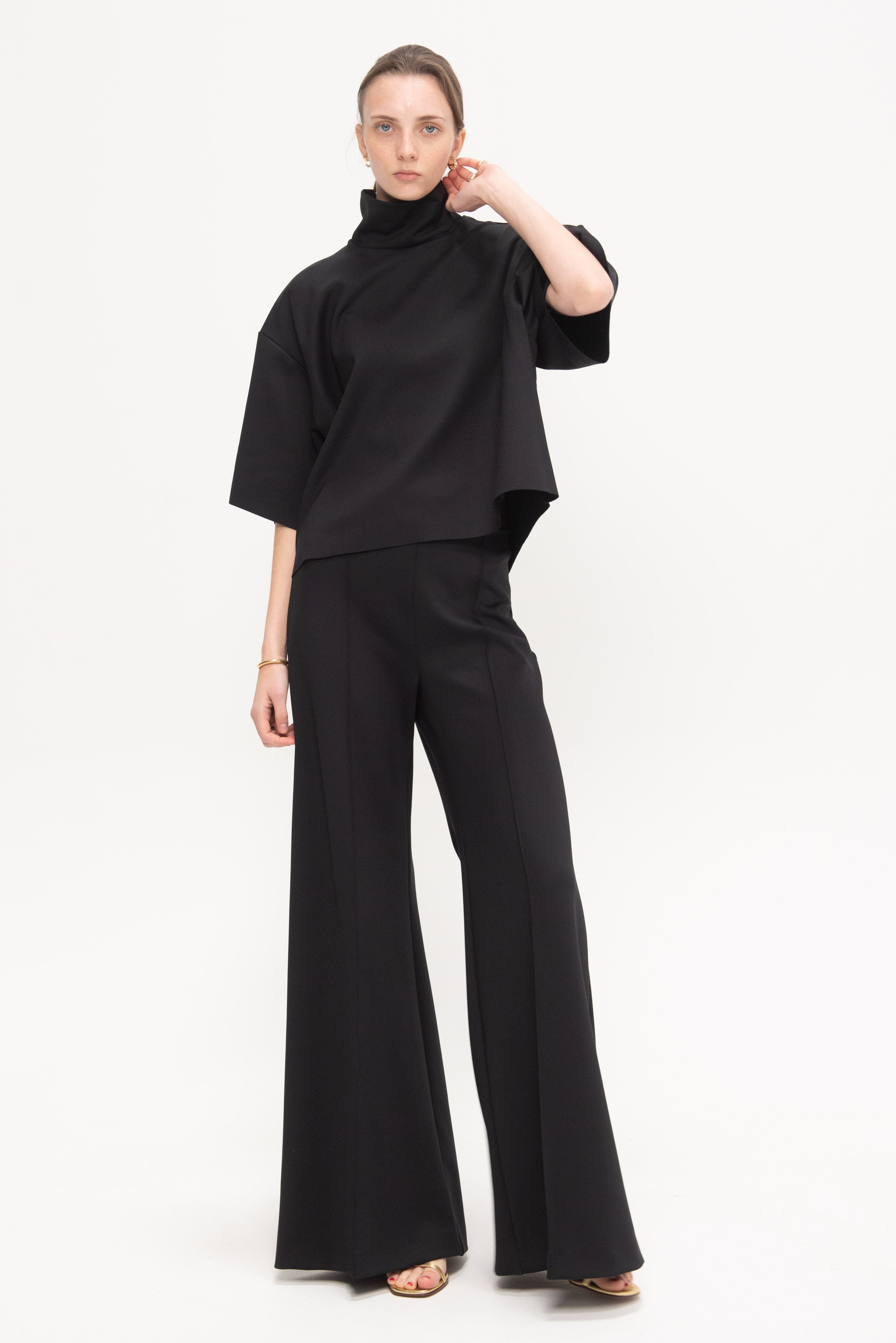 トップス rosetta getty Rosetta Getty Boxy Turtleneck Top – Kick Pleat