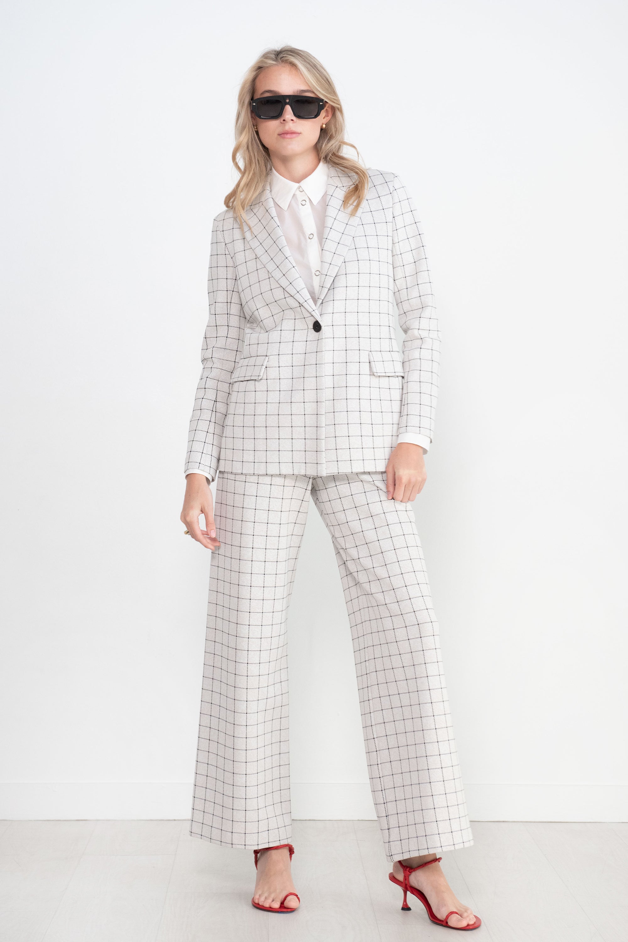 Rosetta Getty peak-lapel double-breasted blazer - White