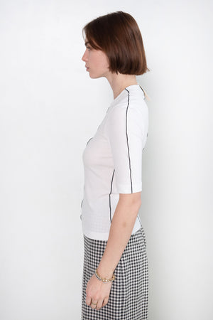 ROSETTA GETTY - Contrast Stitch T-Shirt, White