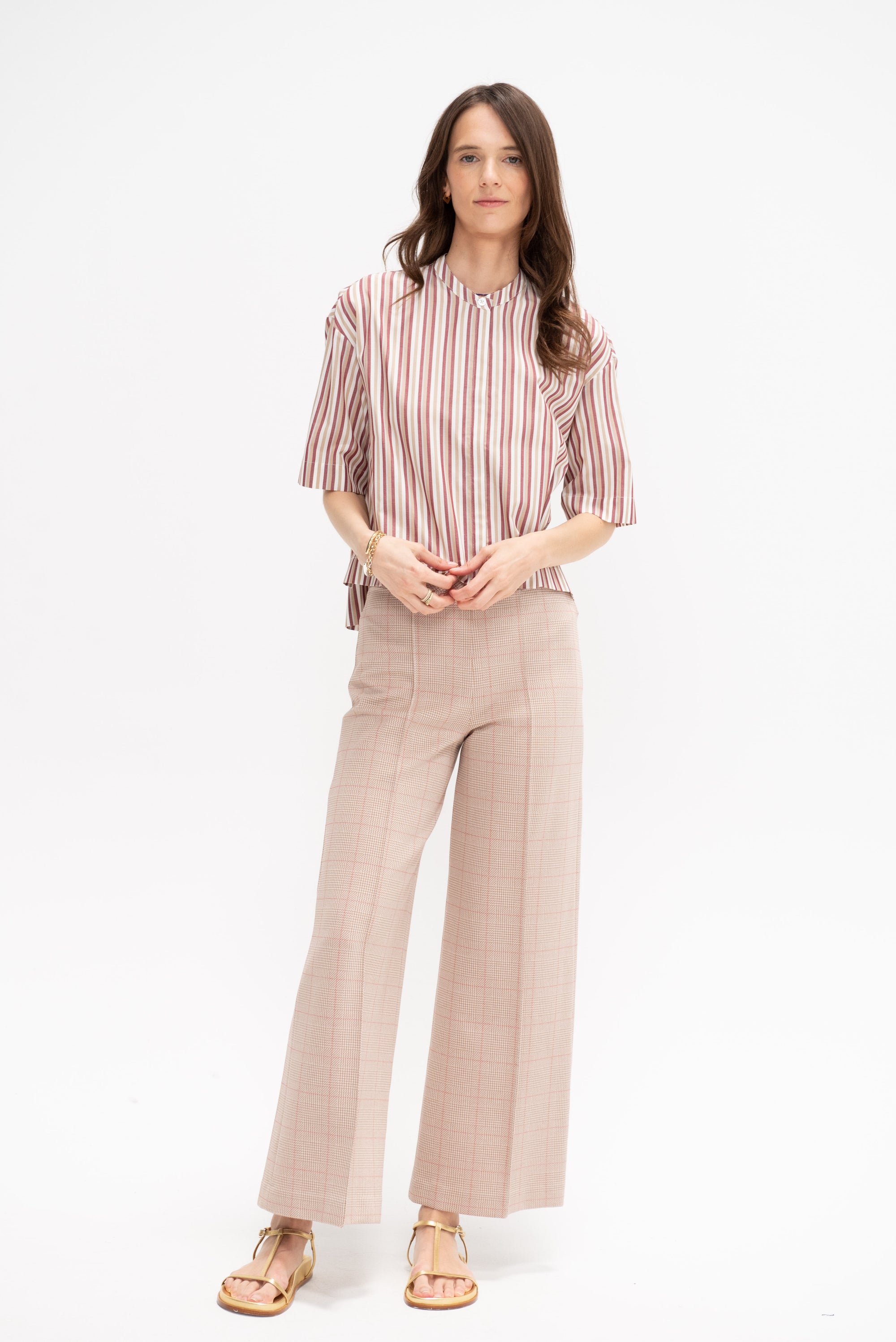 Cropped Oversized Shirt, Multi