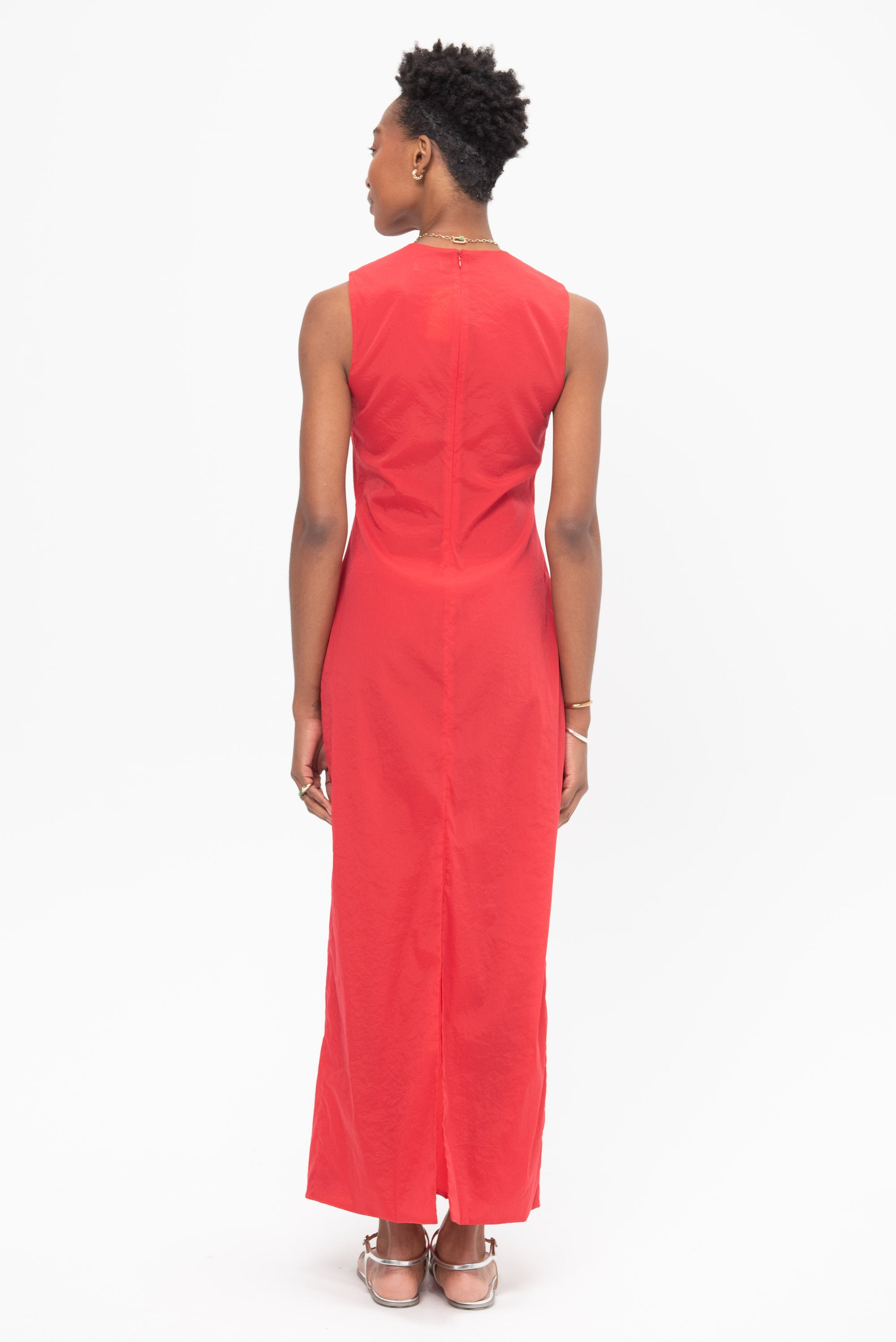 Fitted Sheath Dress, Red