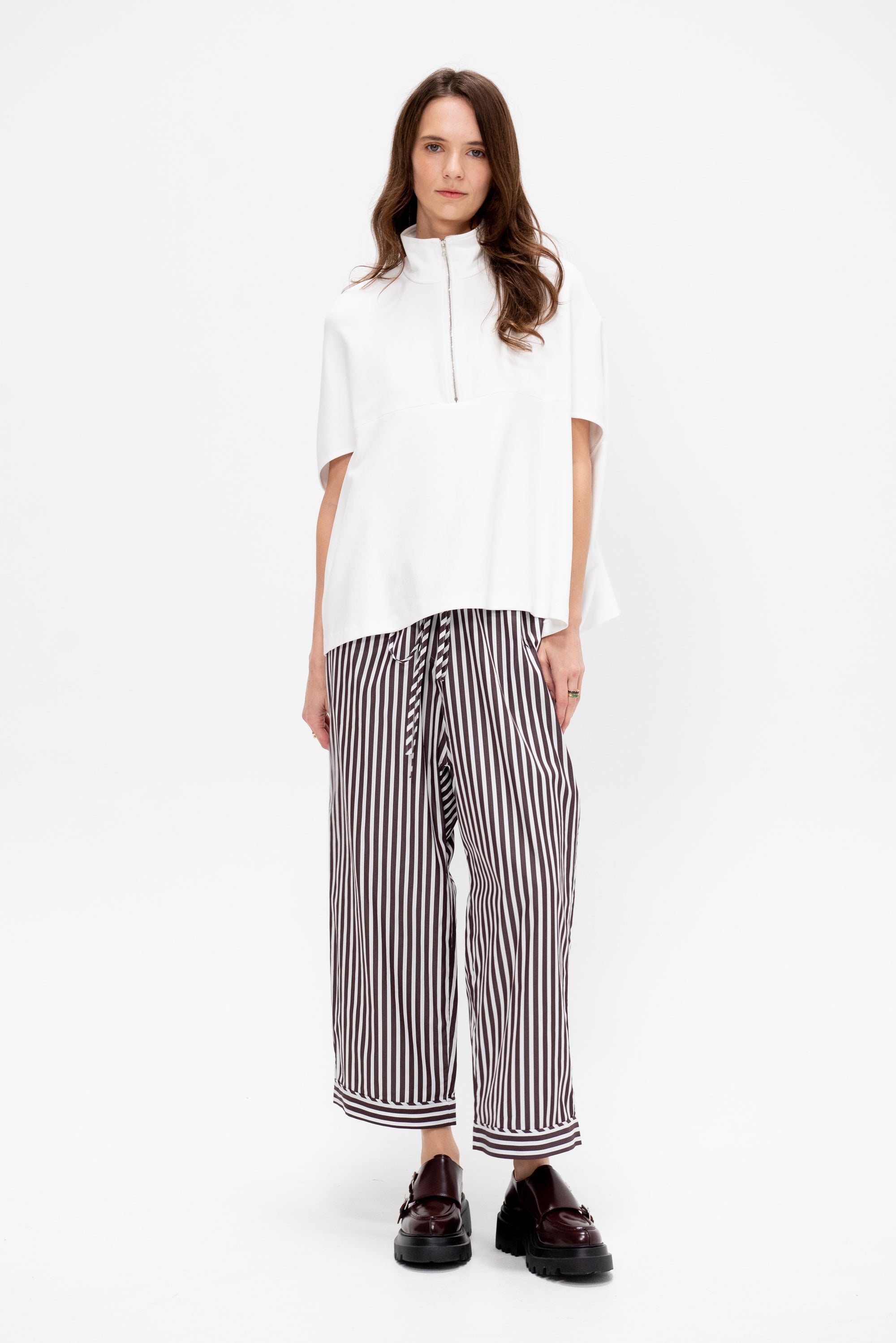 Zip Up Cocoon Caftan Top