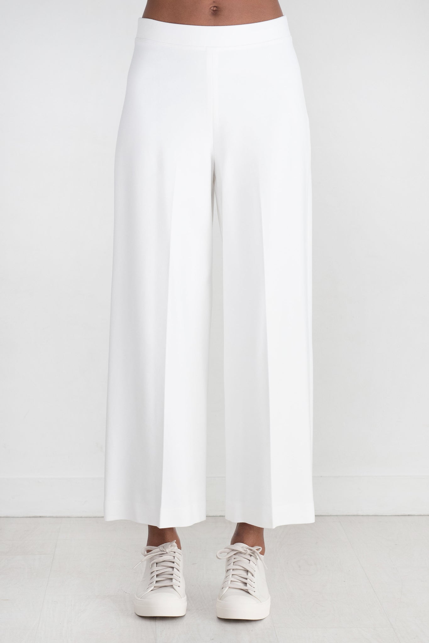 ROSETTA GETTY - Pull On Cropped Straight Pant, White