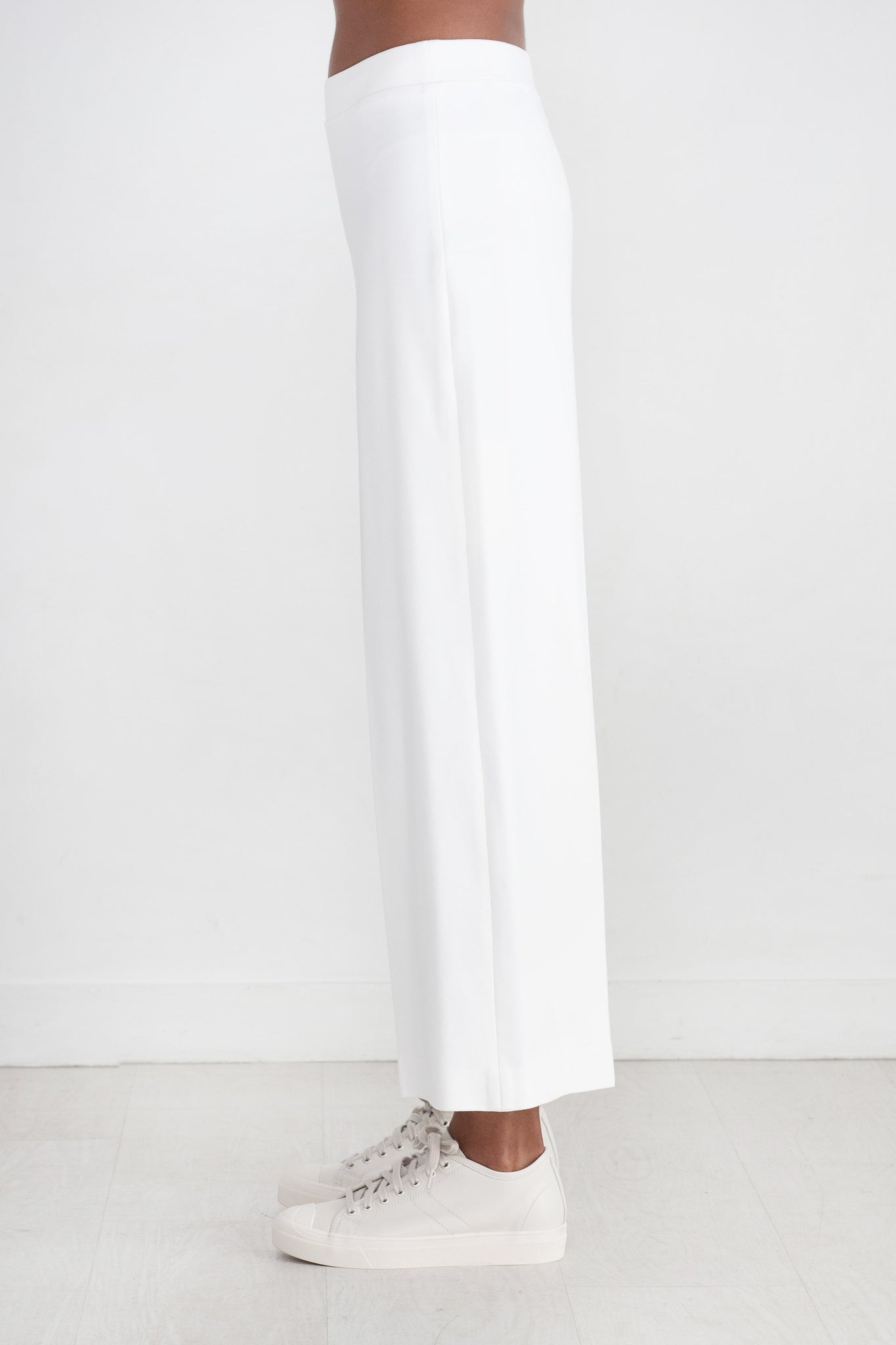 ROSETTA GETTY - Pull On Cropped Straight Pant, White