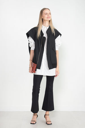 ROSETTA GETTY - Scuba Cropped Flare Pull On Pant, Black
