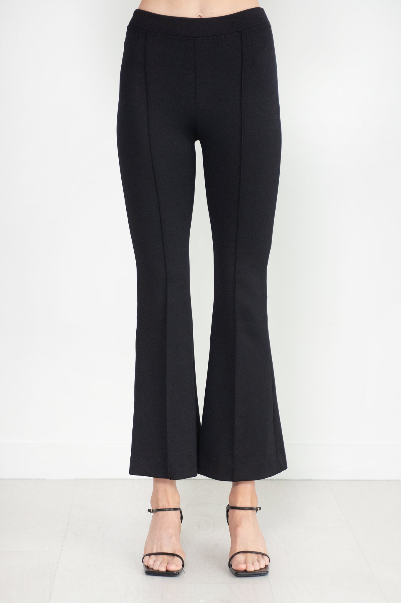 ROSETTA GETTY - Scuba Cropped Flare Pull On Pant, Black
