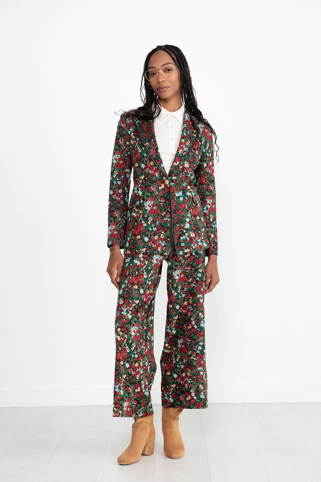 ROSETTA GETTY - Pull On Cropped Straight, Black Multi