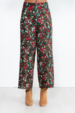 ROSETTA GETTY - Pull On Cropped Straight, Black Multi