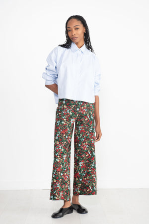 ROSETTA GETTY - Pull On Cropped Straight, Black Multi