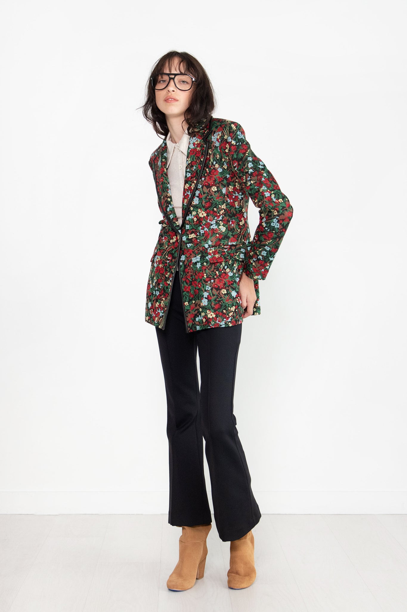 ROSETTA GETTY - Peak Lapel Jacket, Floral