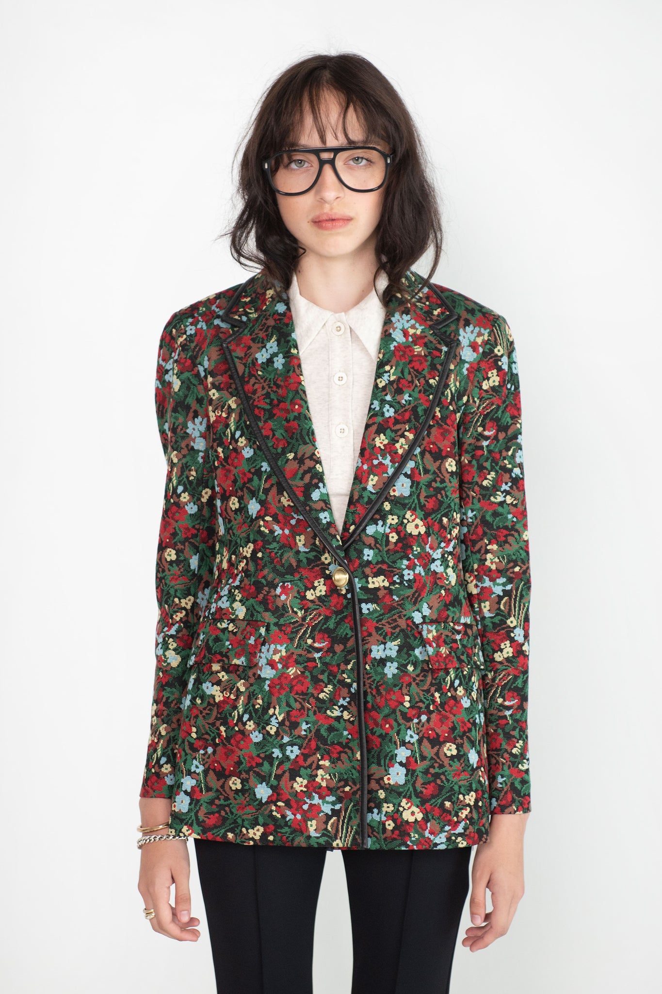 ROSETTA GETTY - Peak Lapel Jacket, Floral