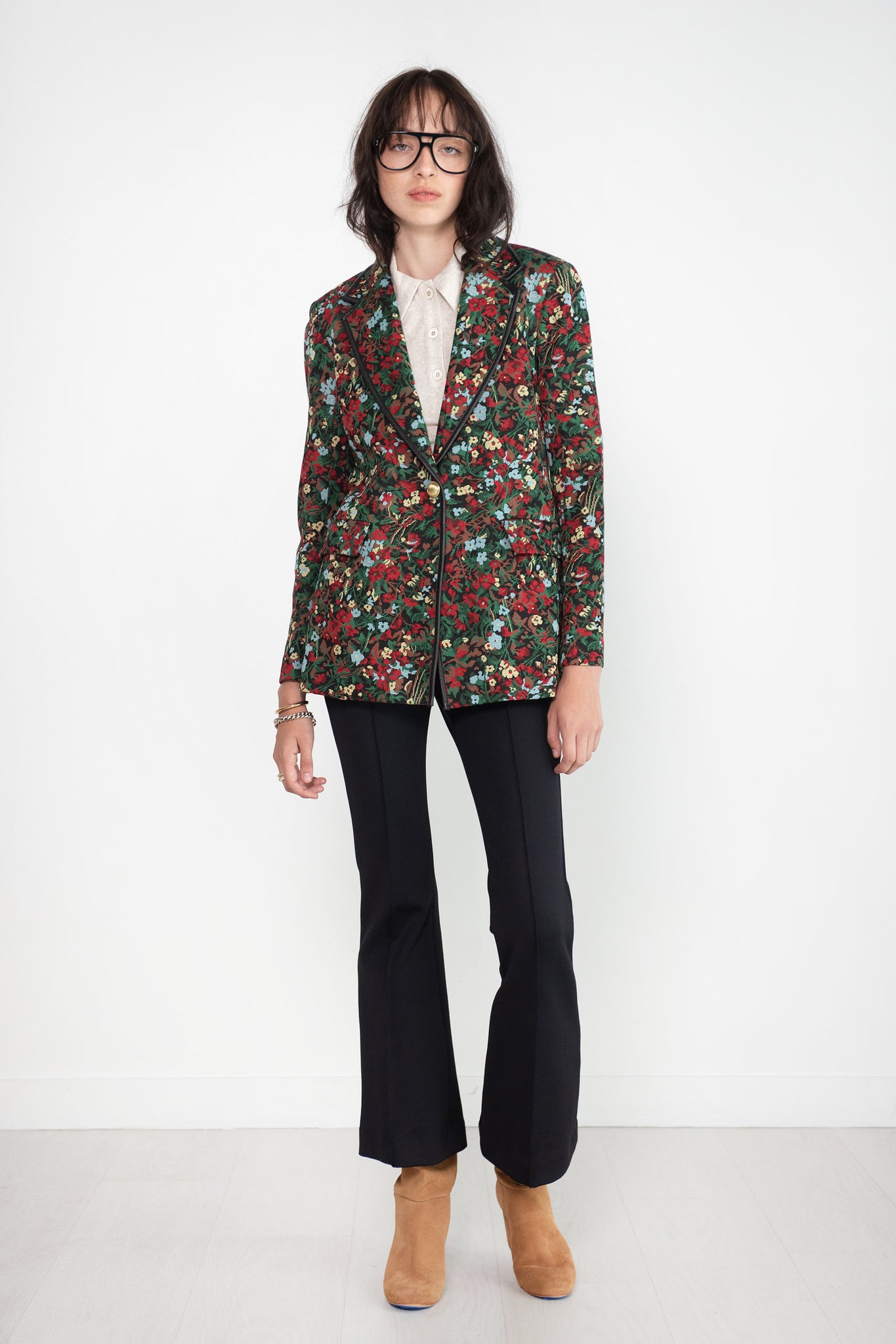 ROSETTA GETTY - Peak Lapel Jacket, Floral