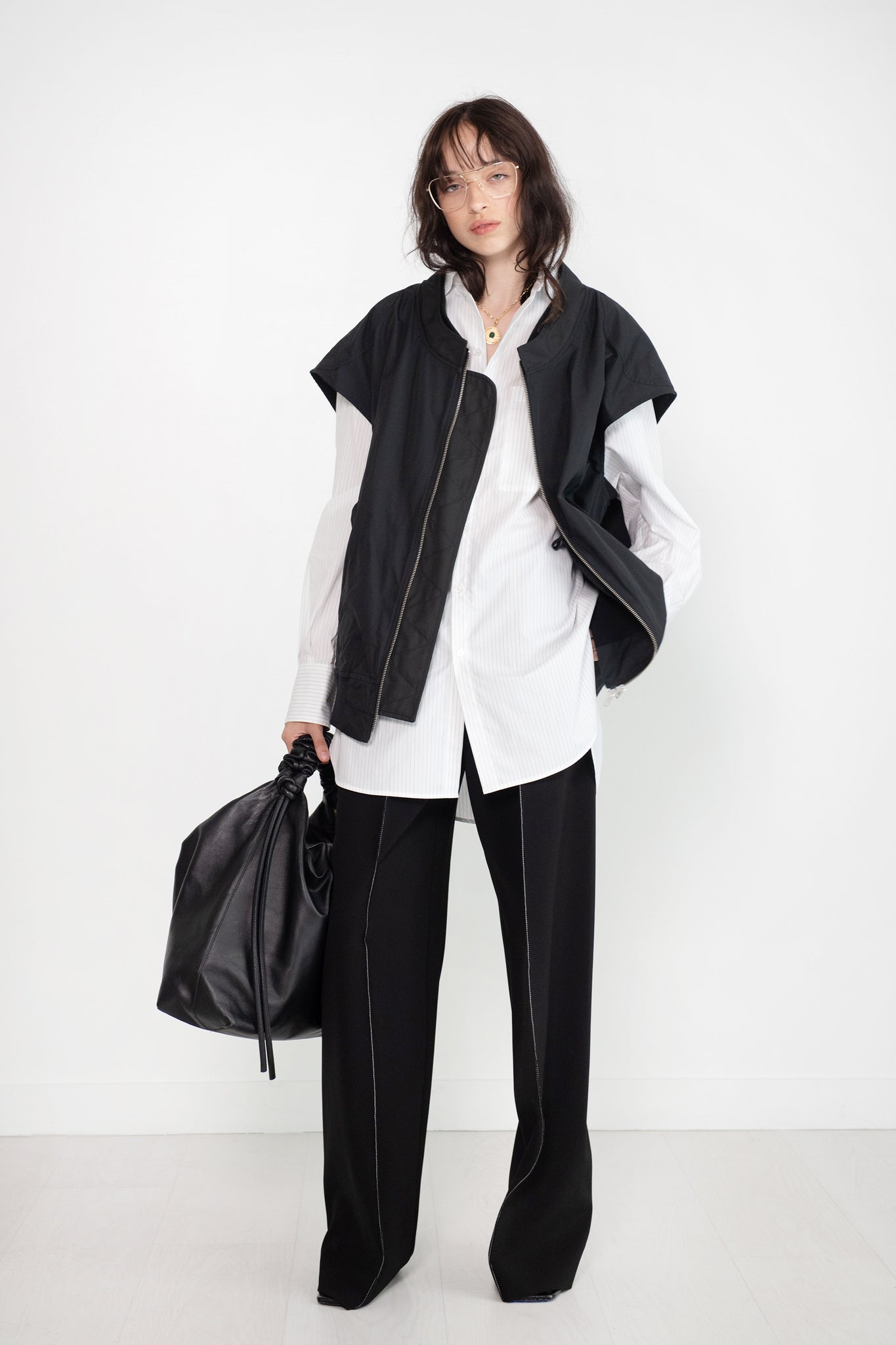ROSETTA GETTY - Relaxed Pull On Pant, Black