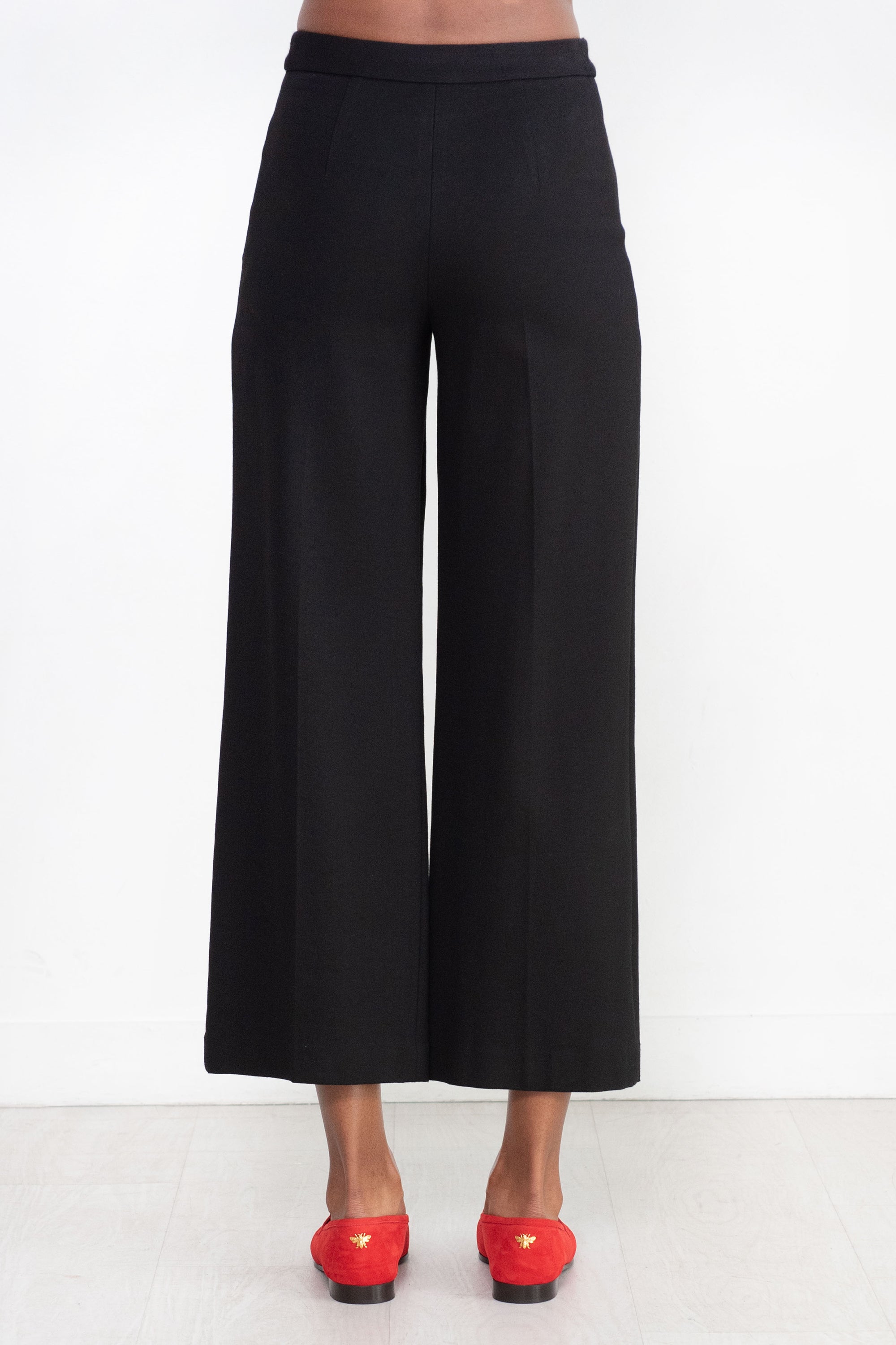 ROSETTA GETTY - Pull On Straight Trouser, Black