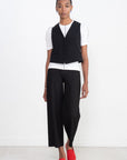 ROSETTA GETTY - Pull On Straight Trouser, Black