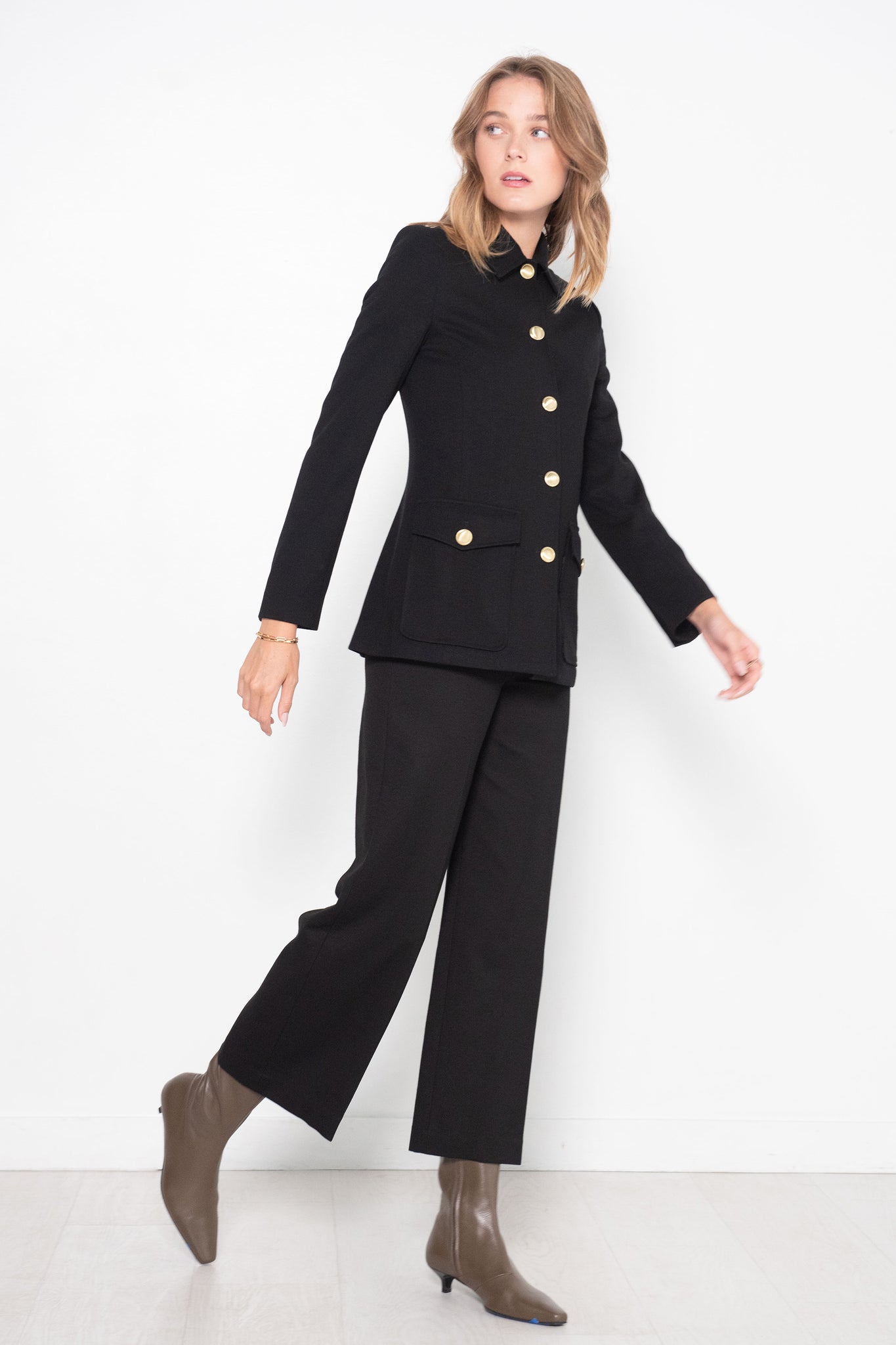 Rosetta Getty - Button Up Tailored Jacket, Black