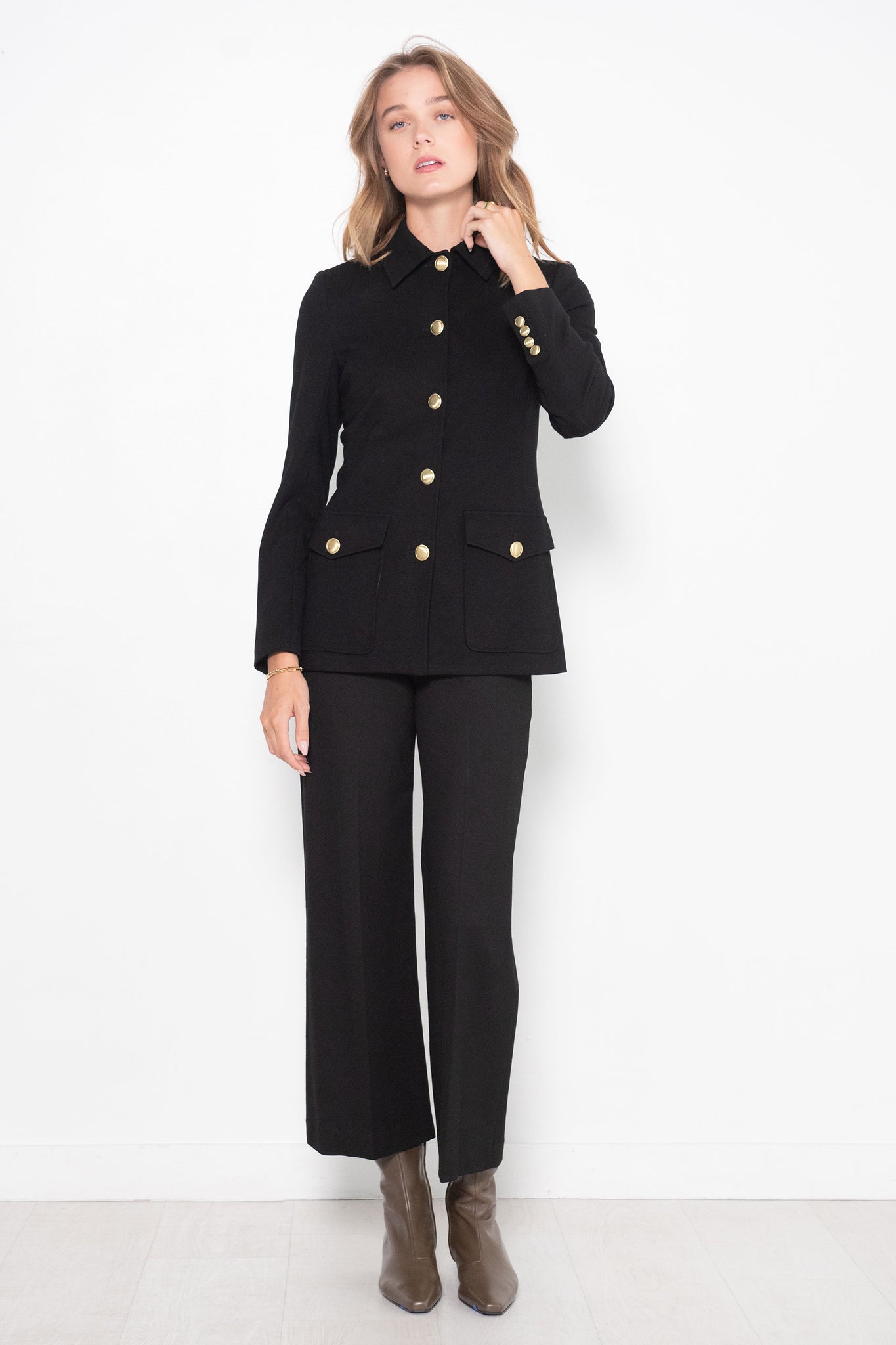 Rosetta Getty - Button Up Tailored Jacket, Black