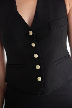 ROSETTA GETTY - Tailored Vest, Black